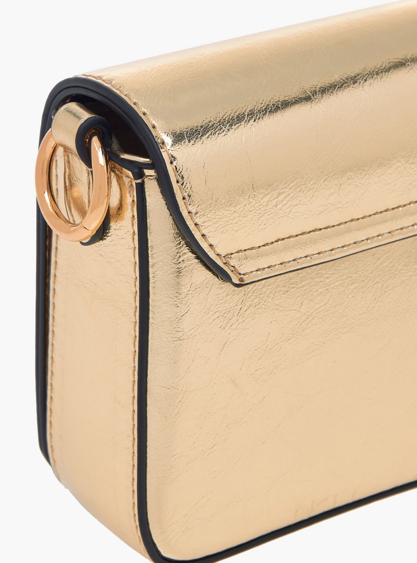 Paprika Logo Detail Crossbody Bag with Chain Strap and Flap Closure-women-bagsandwallets-handbags-image-5