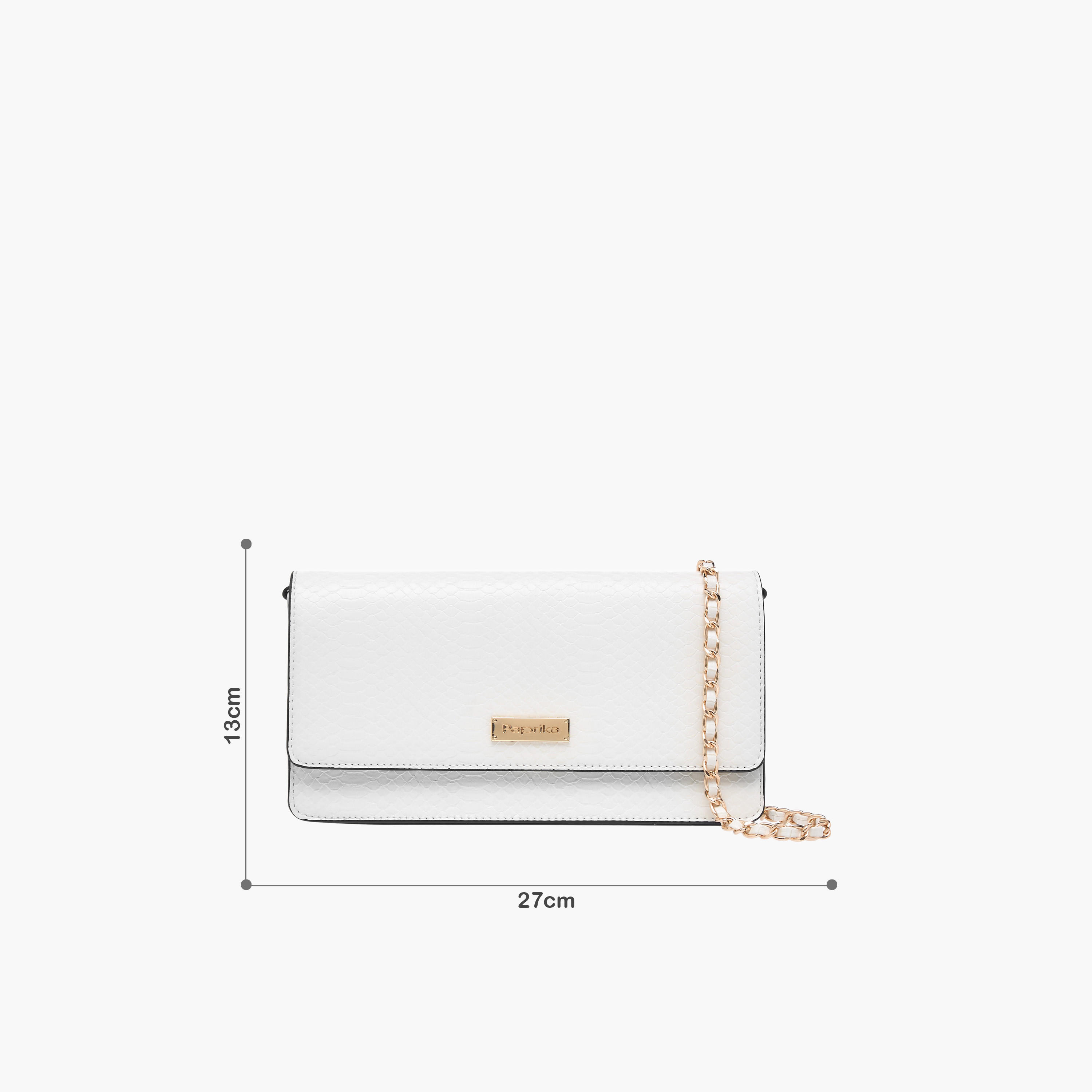 شنطة كروس بودي بارزة الملمس بحزام سلسلة وطية إغلاق من بابريكا-women-bagsandwallets-handbags-image-8