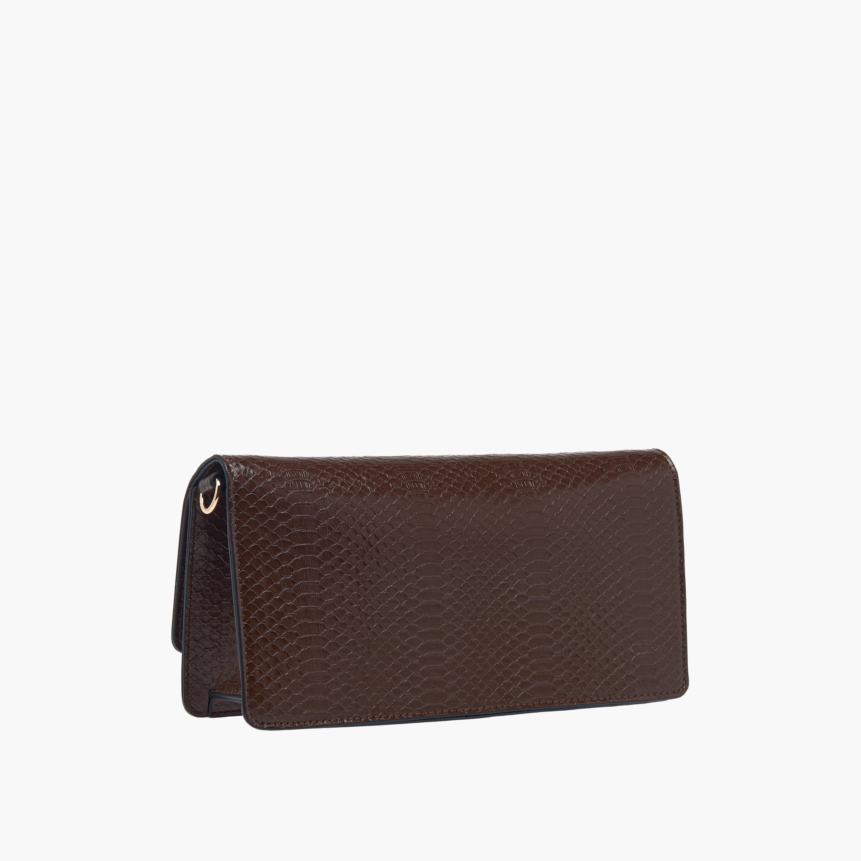 Paprika Textured Crossbody Bag with Chain Strap and Flap Closure-women-bagsandwallets-handbags-image-3