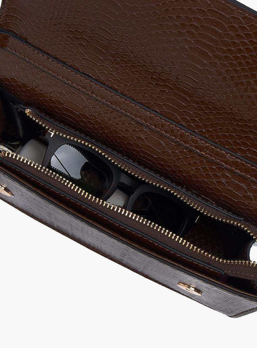Paprika Textured Crossbody Bag with Chain Strap and Flap Closure-women-bagsandwallets-handbags-image-7