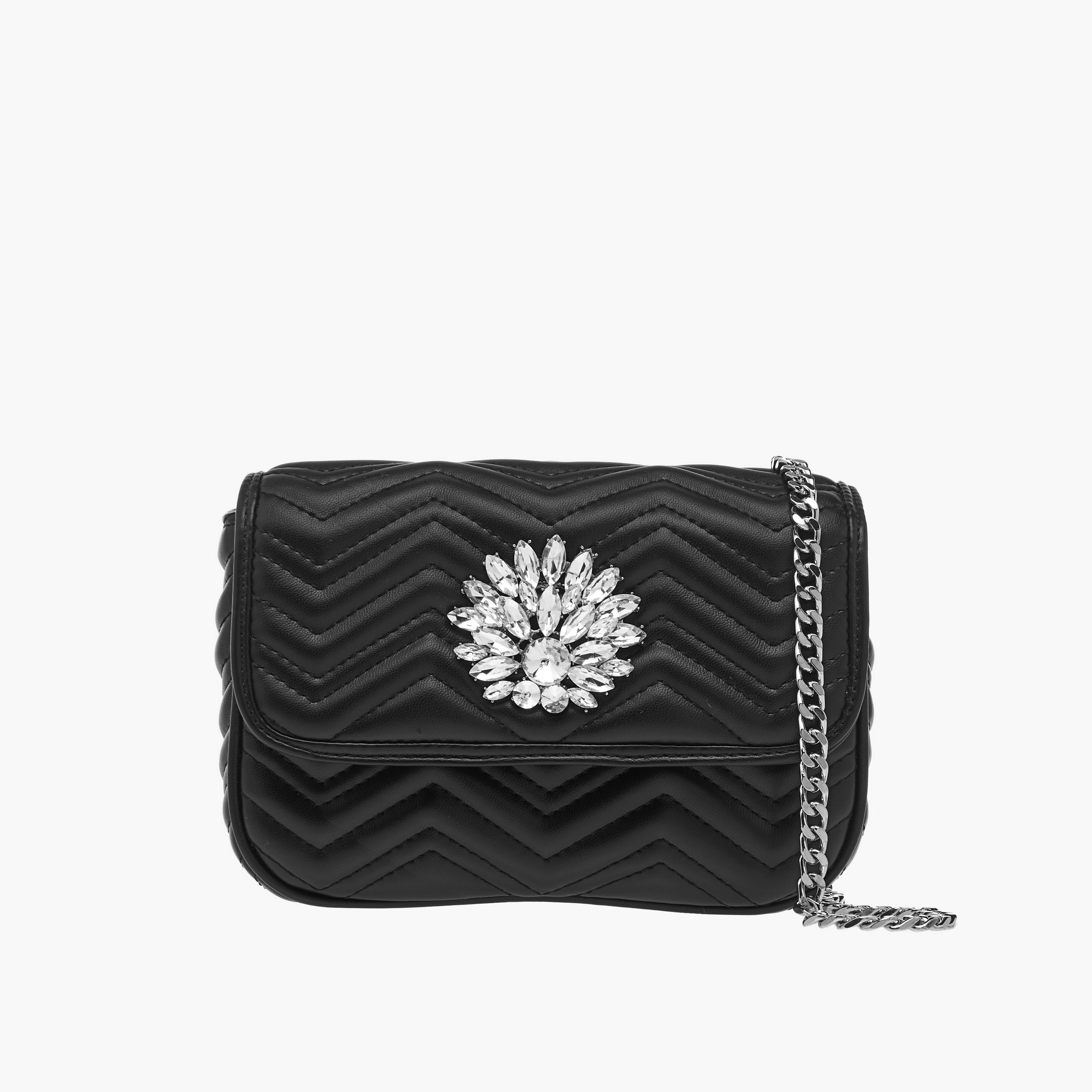 شنطة كروس بودي مزينة بحزام سلسلة وطية إغلاق من بابريكا-women-bagsandwallets-handbags-image-1