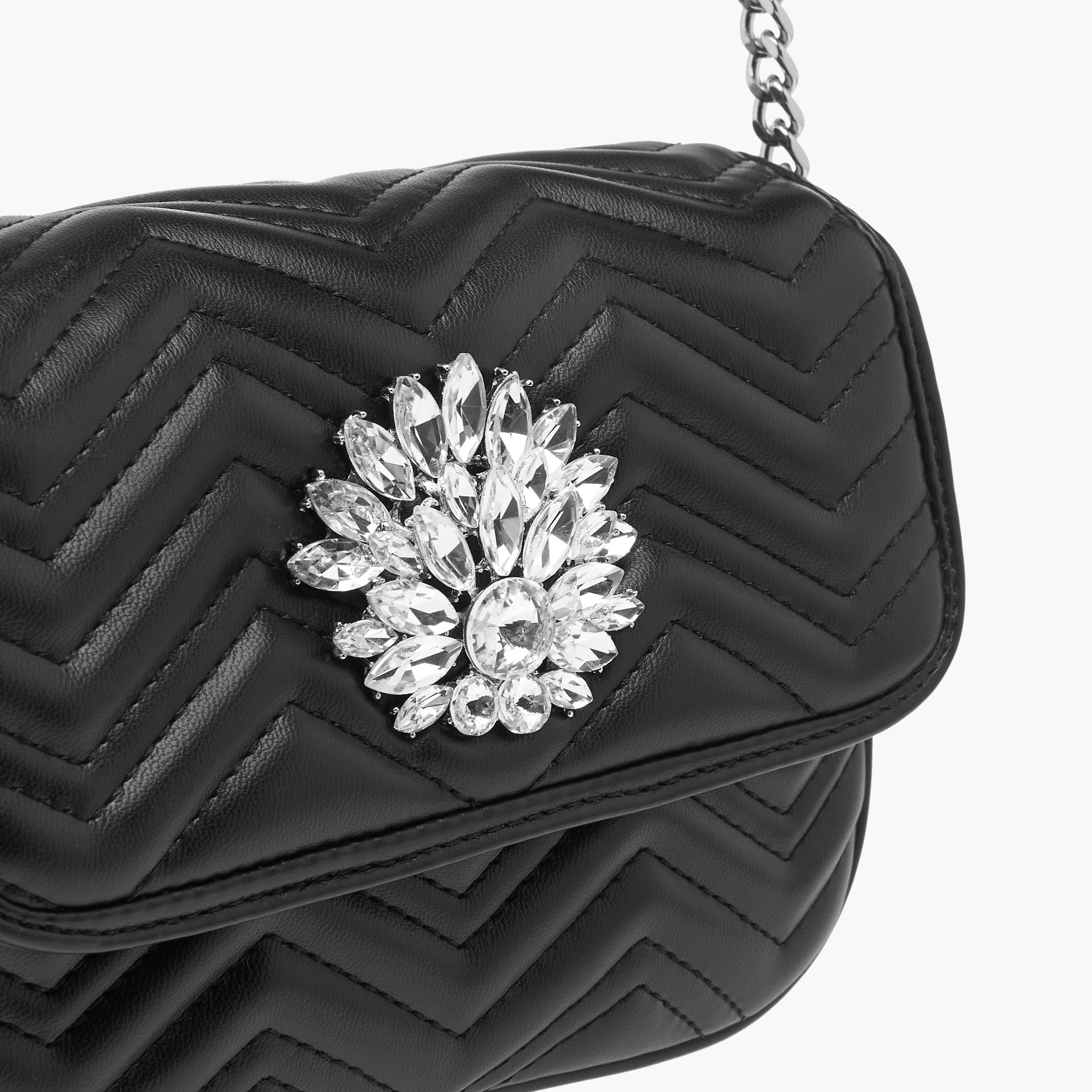 Paprika Embellished Crossbody Bag with Chain Strap and Flap Closure-women-bagsandwallets-handbags-image-4