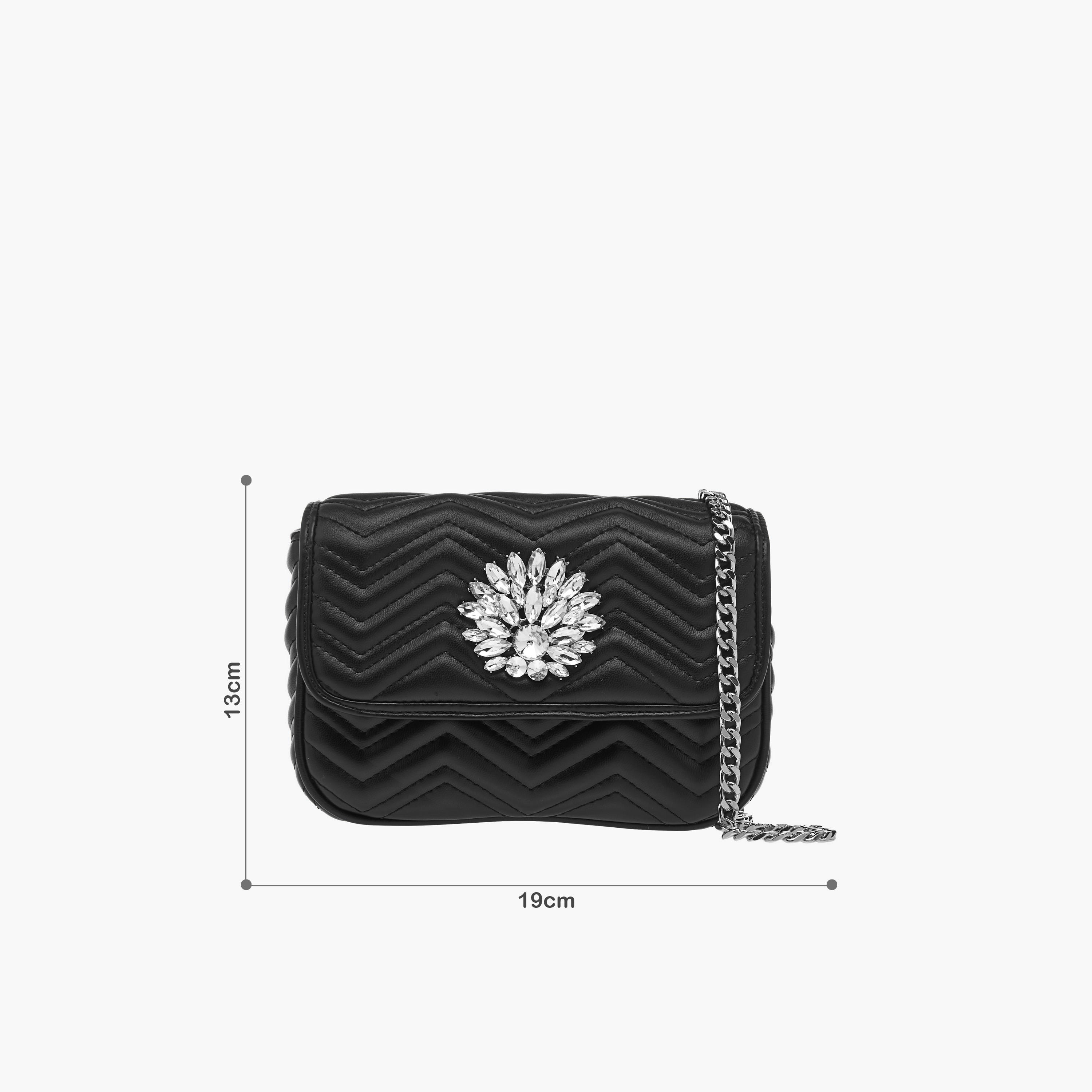 شنطة كروس بودي مزينة بحزام سلسلة وطية إغلاق من بابريكا-women-bagsandwallets-handbags-image-8