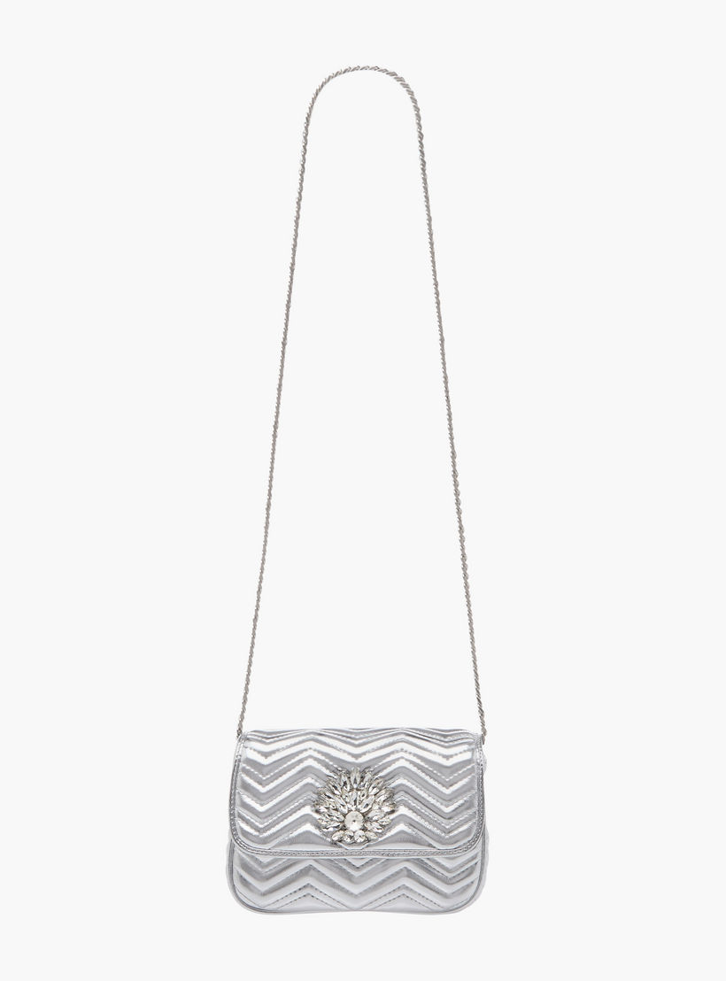 Paprika Embellished Crossbody Bag with Chain Strap and Flap Closure-women-bagsandwallets-handbags-image-2
