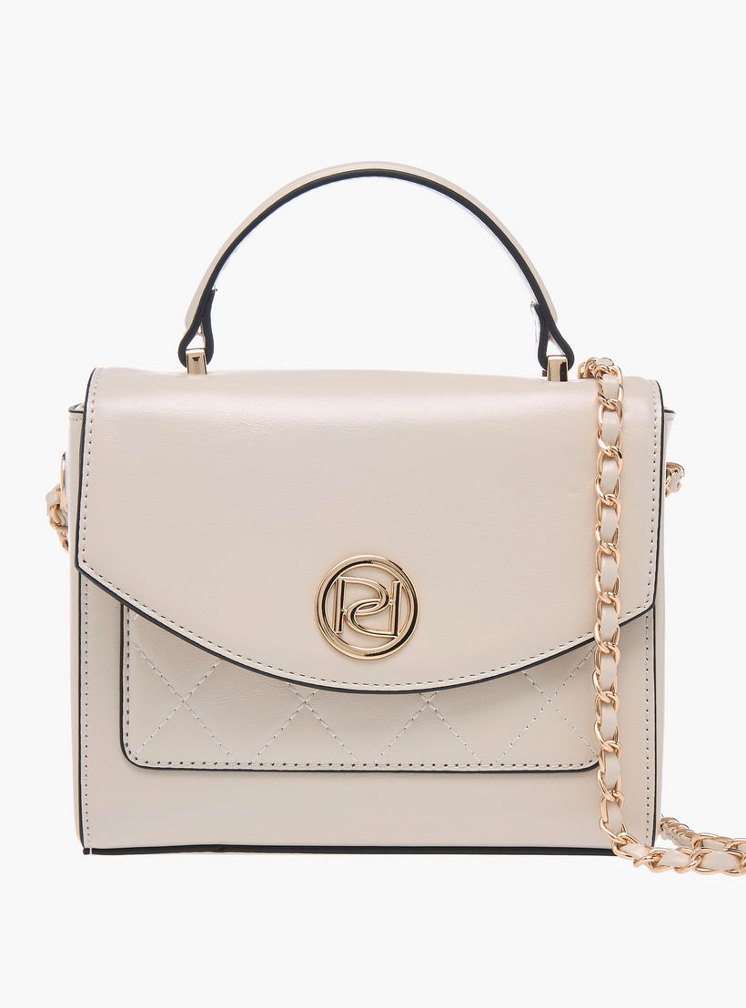 Paprika Textured Satchel Bag with Top Handle and Chain Strap-women-bagsandwallets-handbags-image-1