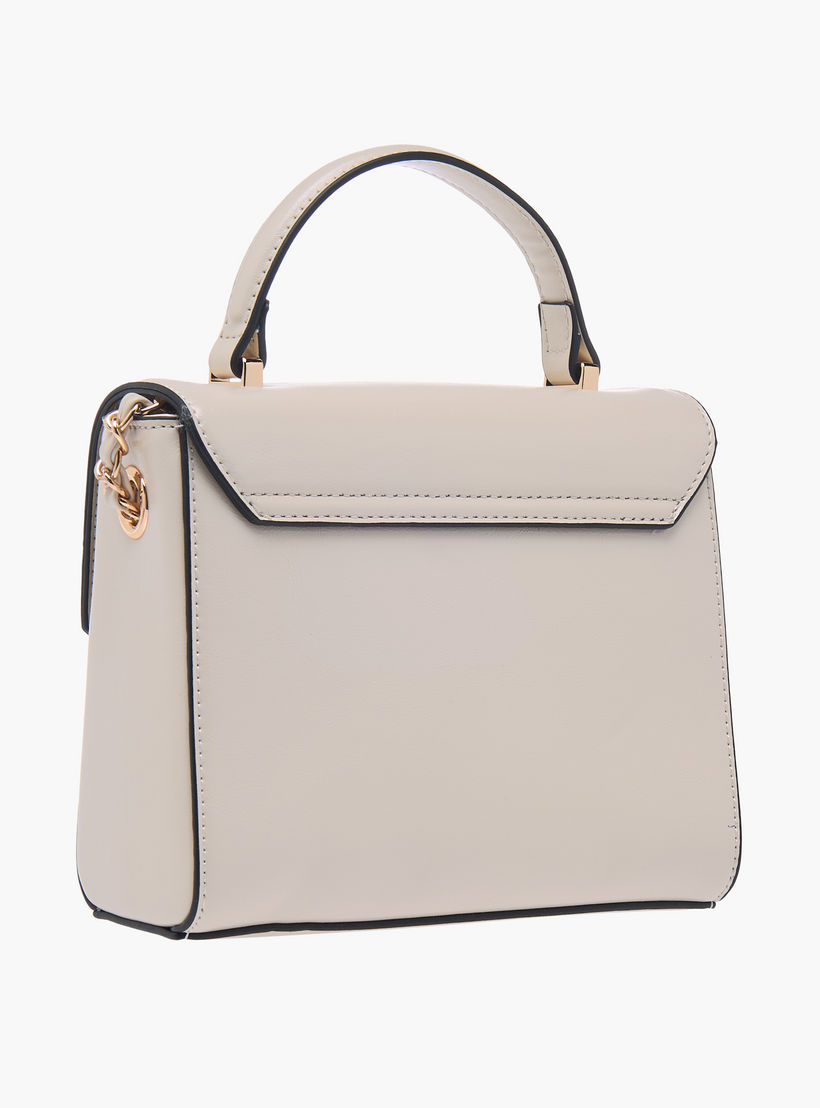 Paprika Textured Satchel Bag with Top Handle and Chain Strap-women-bagsandwallets-handbags-image-3