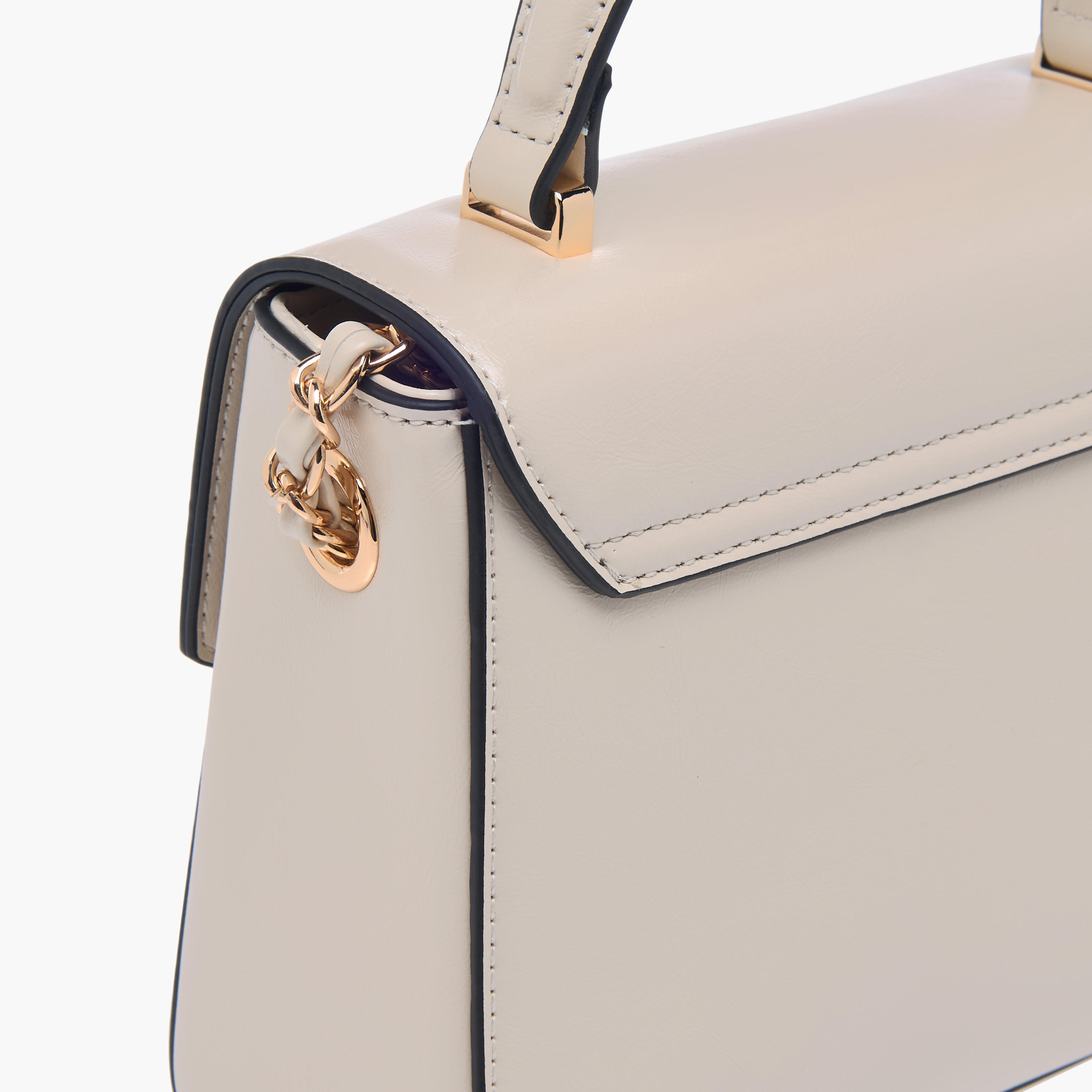 Paprika Textured Satchel Bag with Top Handle and Chain Strap-women-bagsandwallets-handbags-image-5