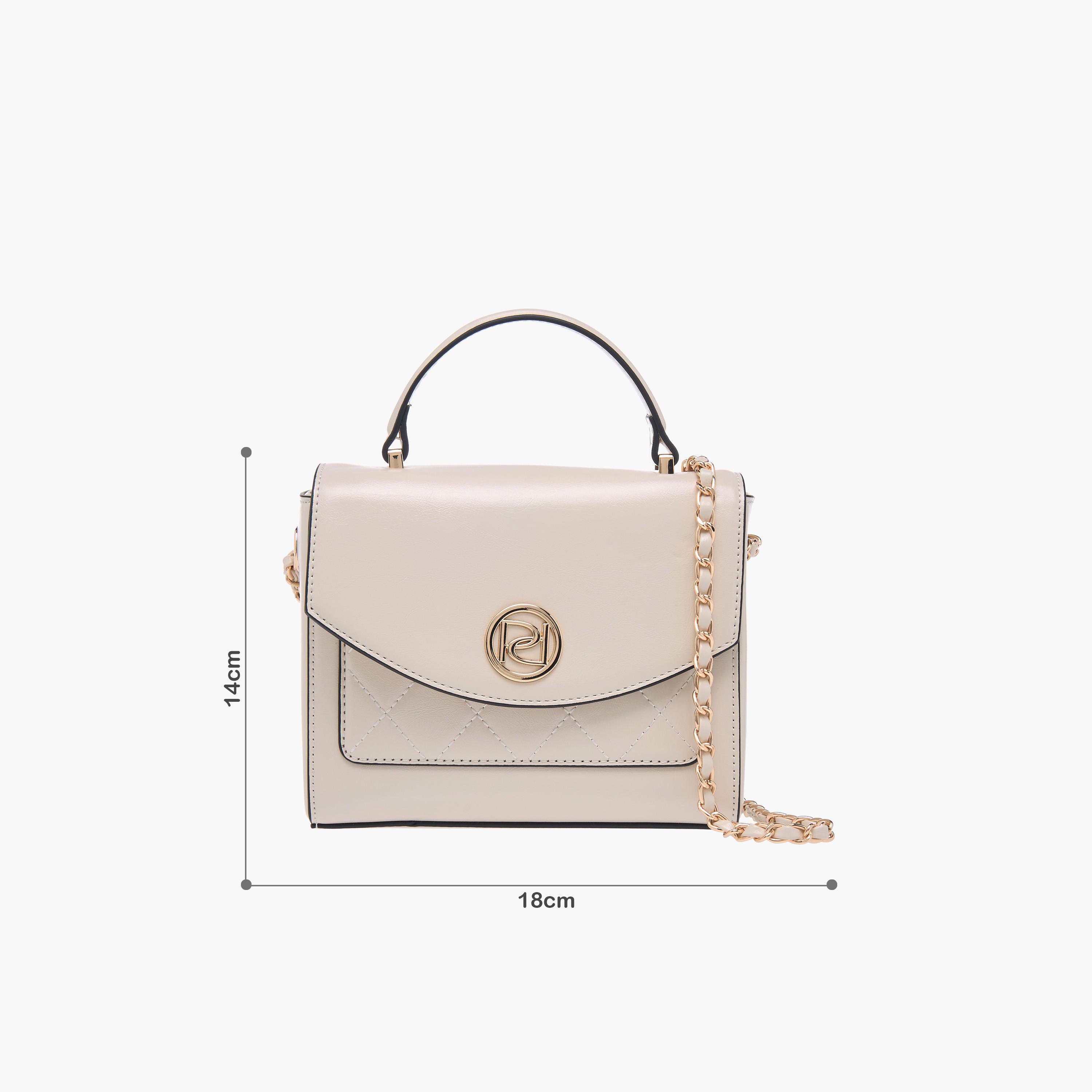 Paprika Textured Satchel Bag with Top Handle and Chain Strap-women-bagsandwallets-handbags-image-8