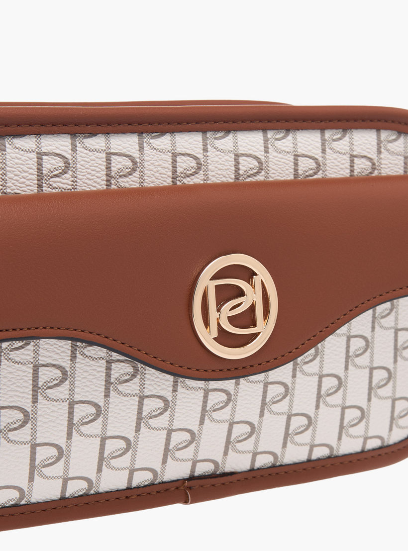 شنطة كروس بودي بطبعات مونوجرام وحزام قابل للتعديل وسحاب إغلاق من بابريكا-women-bagsandwallets-handbags-image-4