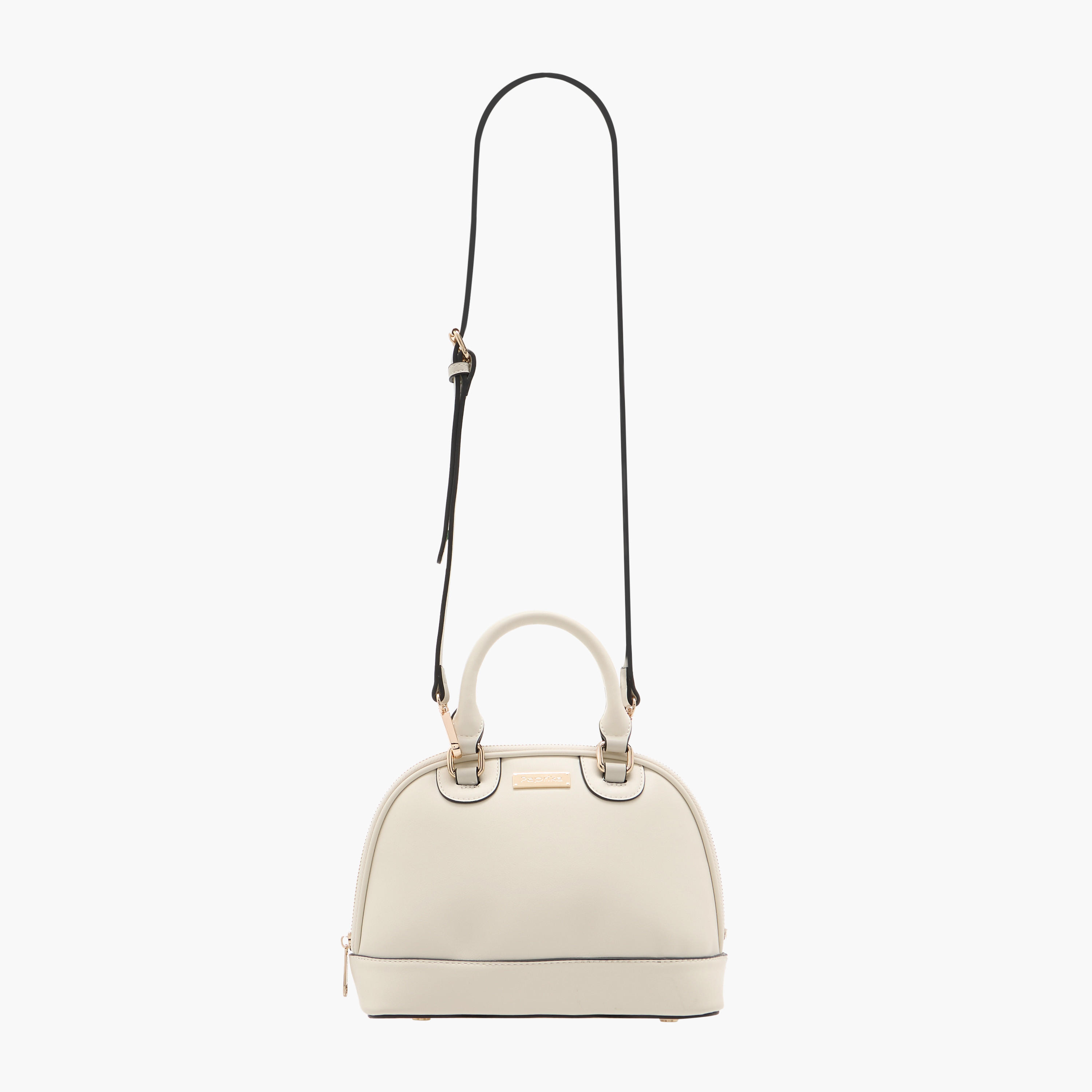 Paprika Solid Tote Bag with Detachable Strap and Zip Closure-women-bagsandwallets-handbags-image-2