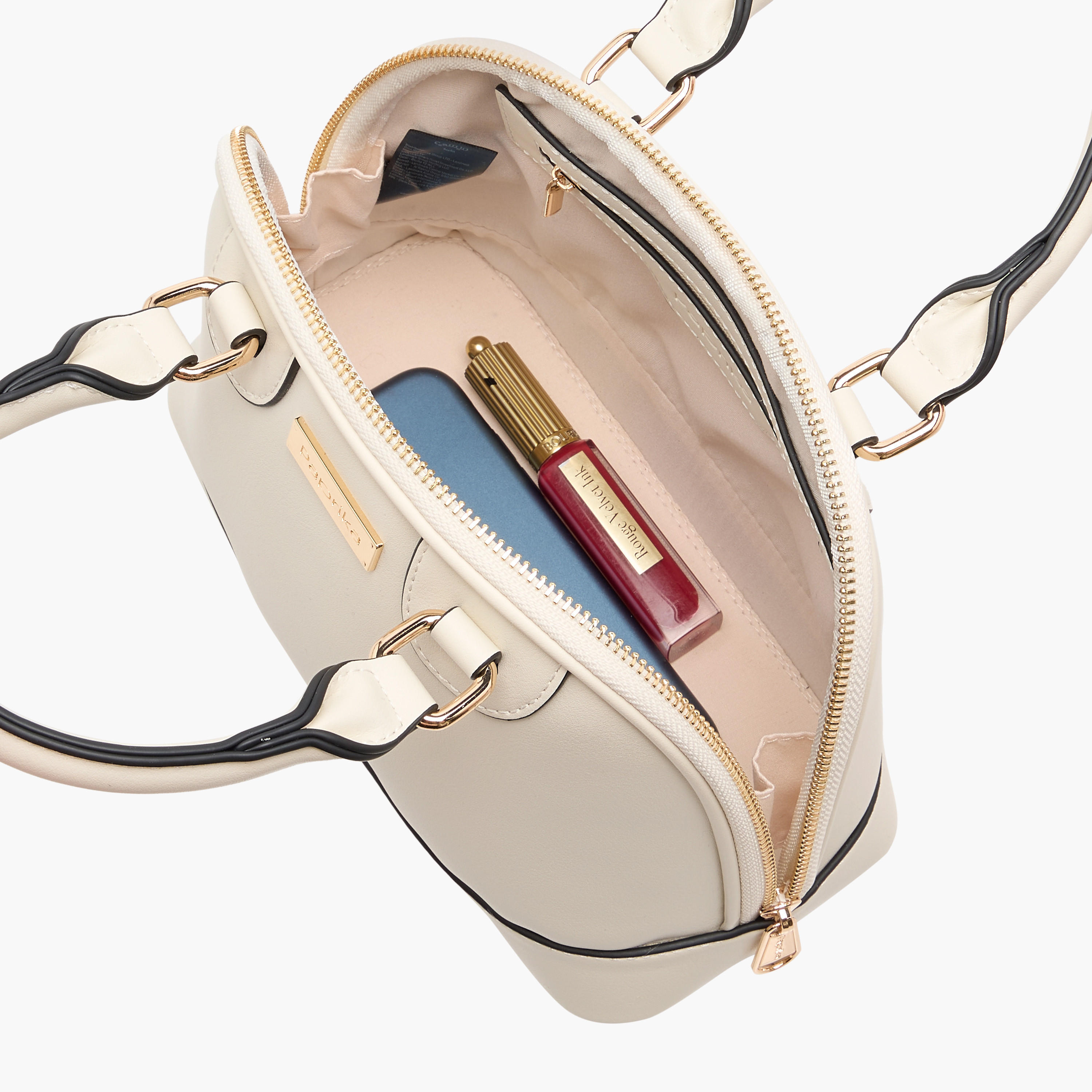 Paprika Solid Tote Bag with Detachable Strap and Zip Closure-women-bagsandwallets-handbags-image-7