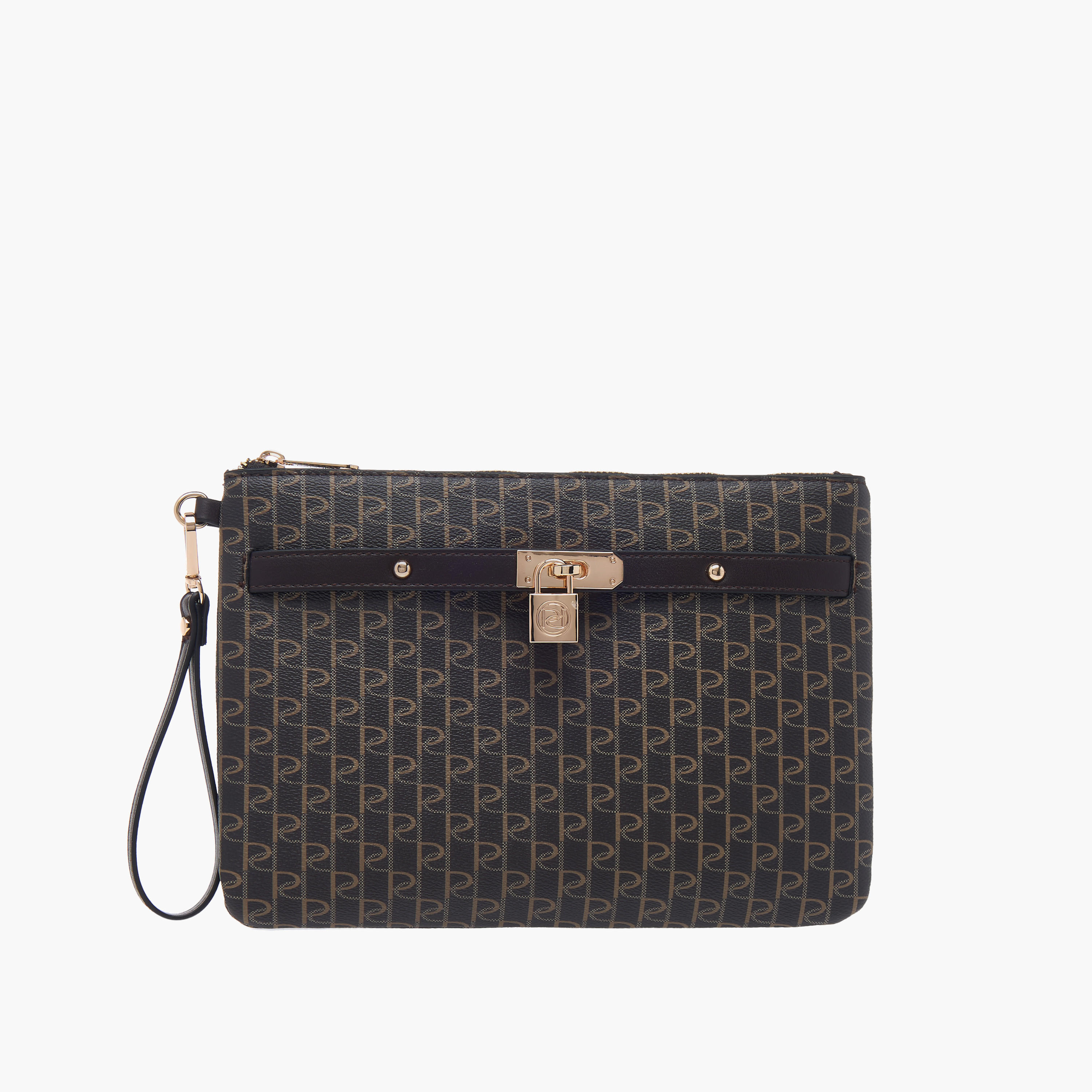 شنطة كلاتش بطبعات شعار وسحاب إغلاق وحلقة معصم من بابريكا-women-bagsandwallets-handbags-image-1