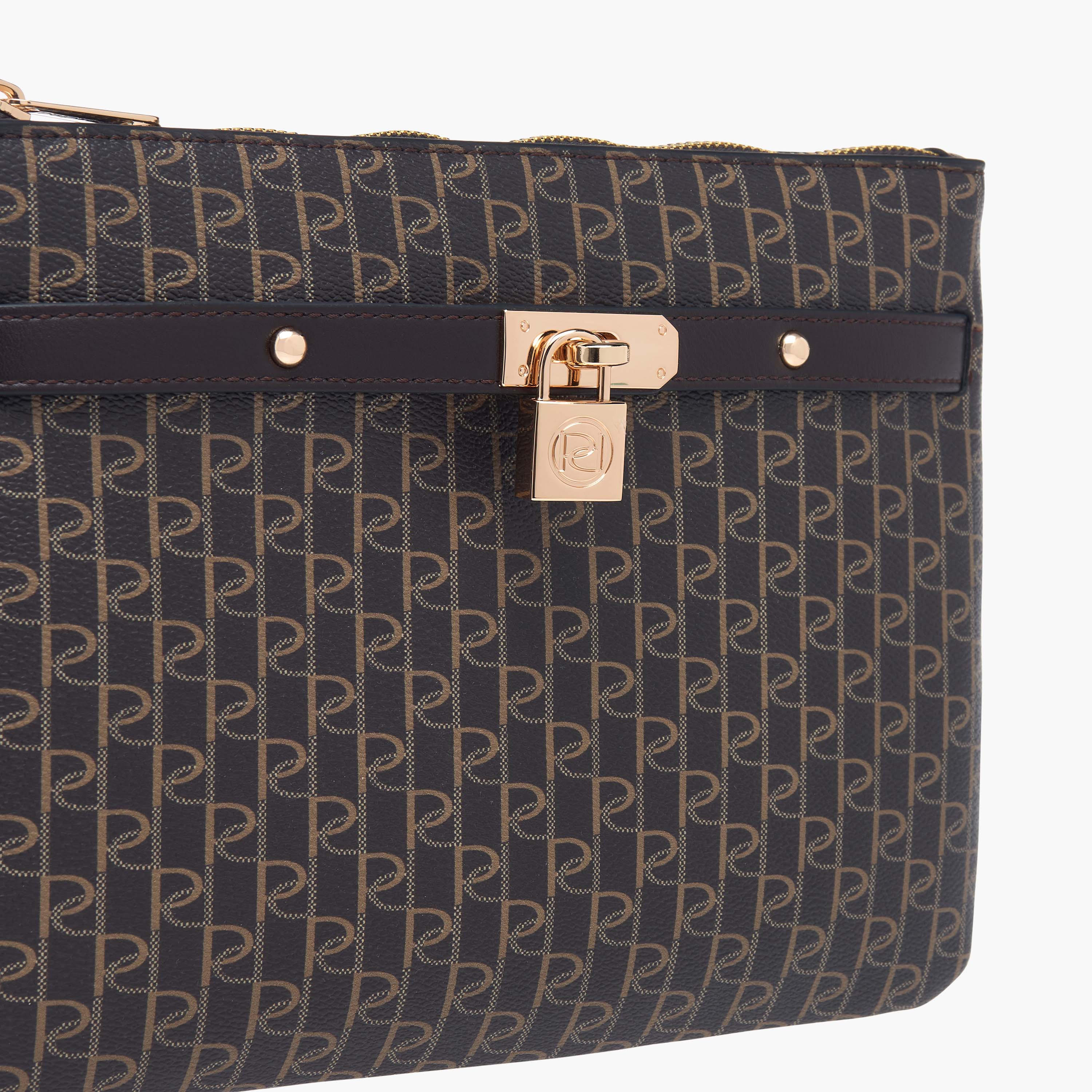 شنطة كلاتش بطبعات شعار وسحاب إغلاق وحلقة معصم من بابريكا-women-bagsandwallets-handbags-image-3
