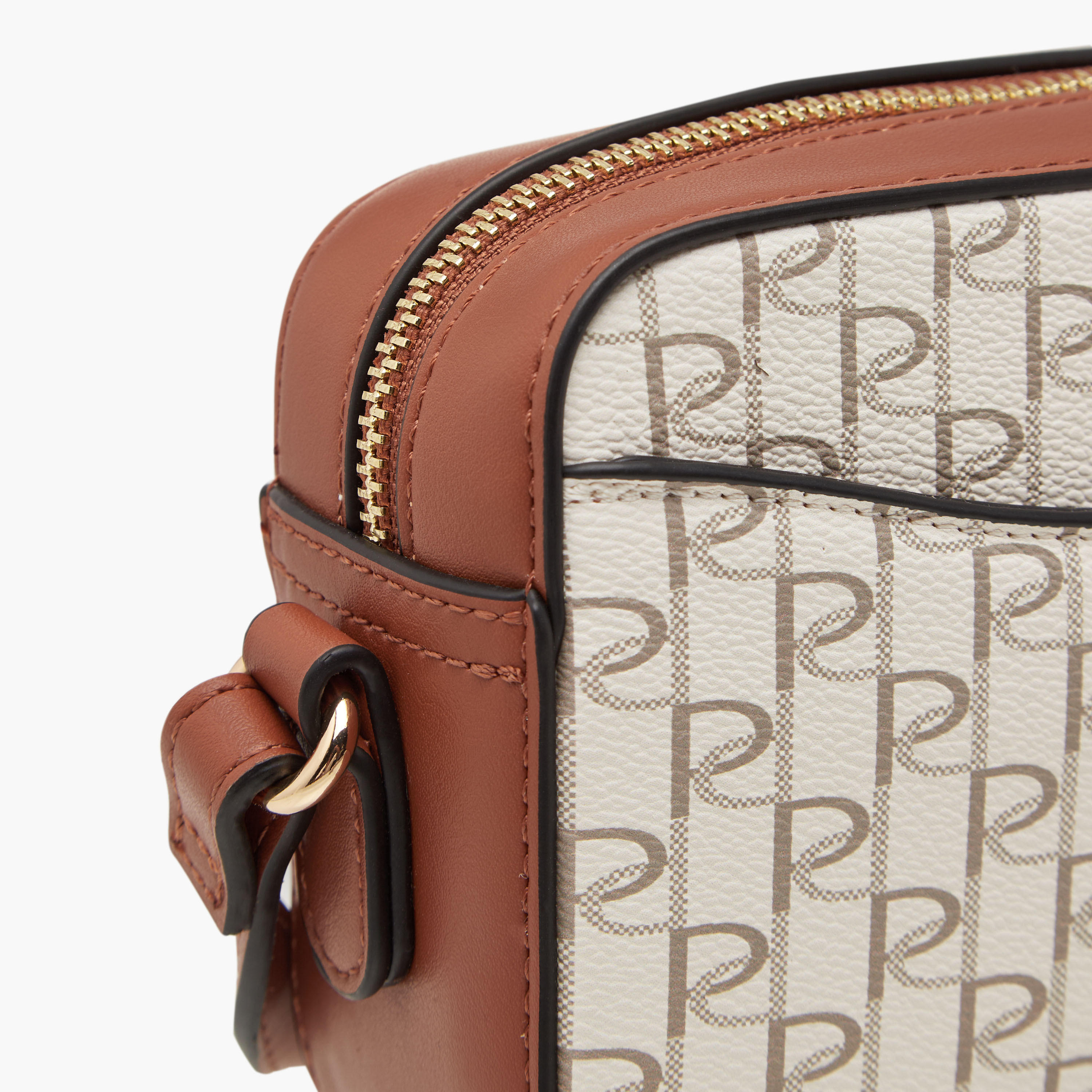 Paprika Monogram Print Crossbody Bag with Adjustable Strap-women-bagsandwallets-handbags-image-5
