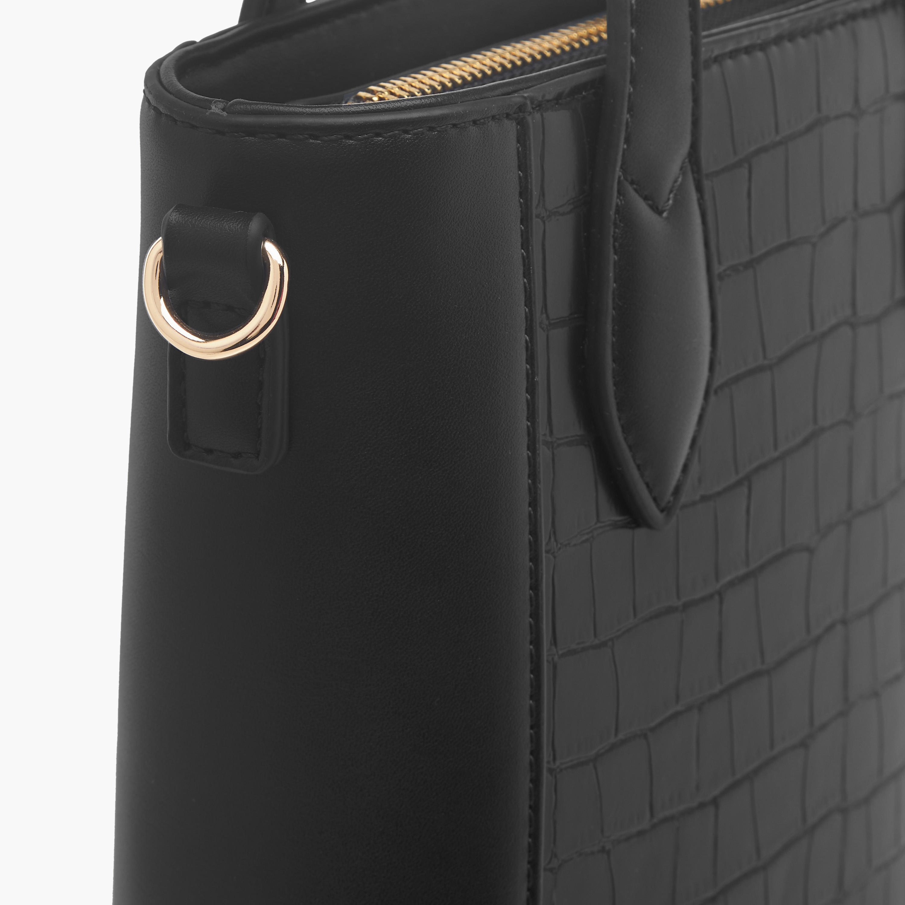 Paprika Textured Tote Bag with Double Handle and Zip Closure-women-bagsandwallets-handbags-image-6