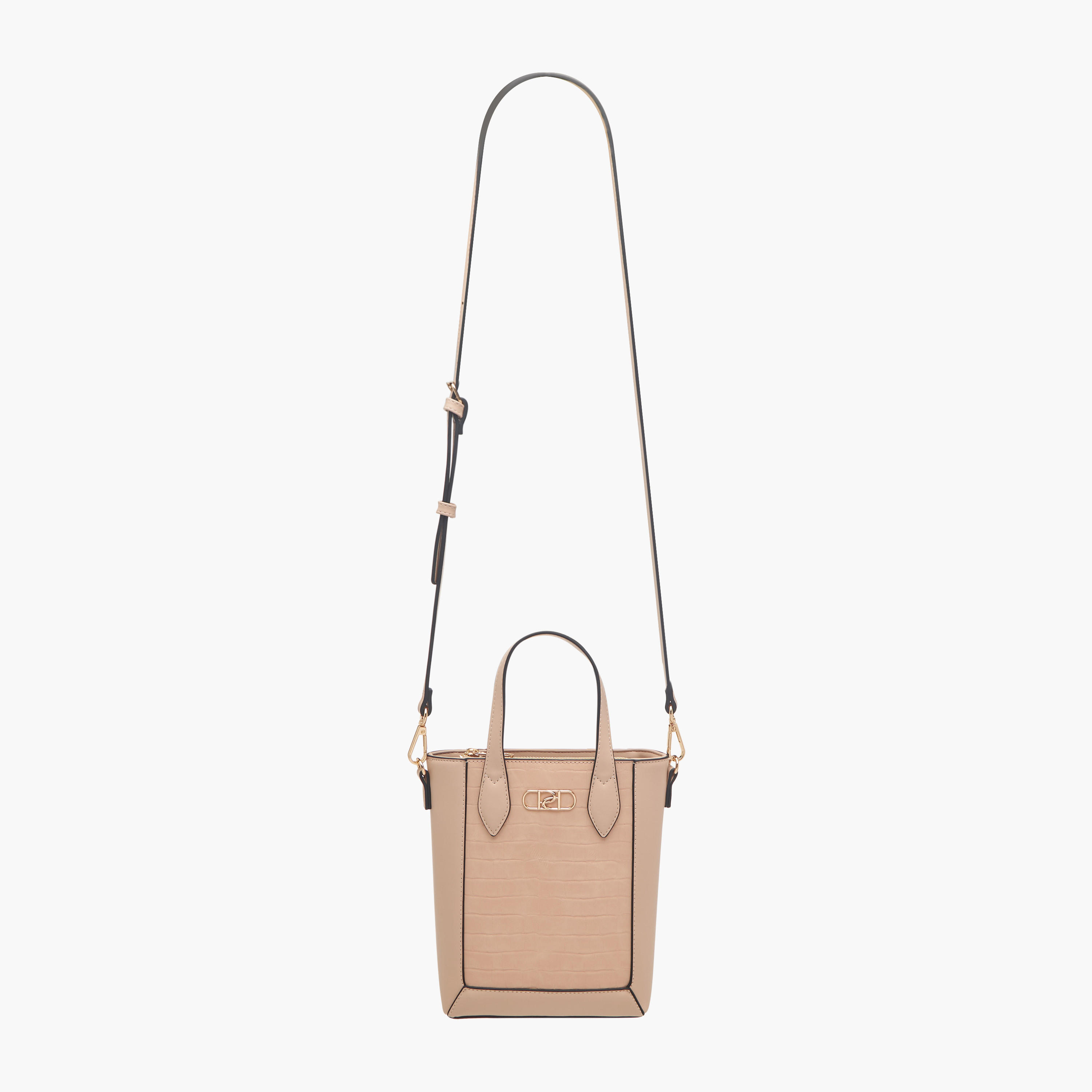 Paprika Textured Tote Bag with Double Handle and Zip Closure-women-bagsandwallets-handbags-image-2