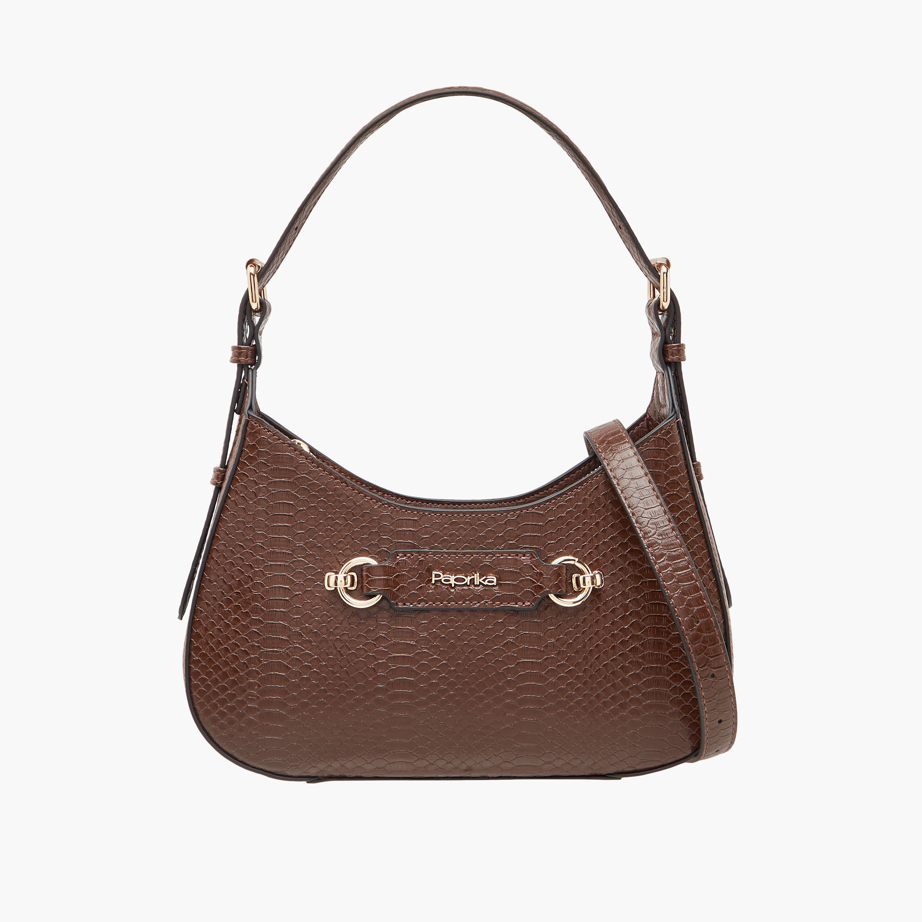شنطة كتف بارزة الملمس بحزام قابل للفصل وسحّاب إغلاق من بابريكا-women-bagsandwallets-handbags-image-1
