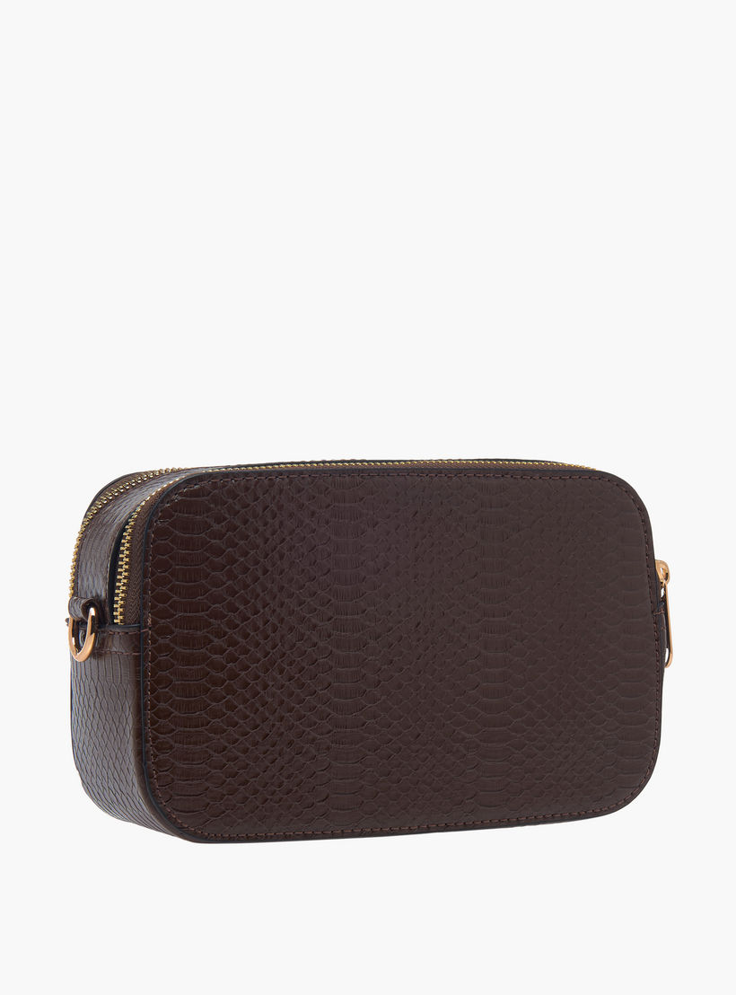 شنطة كروس بودي بارزة الملمس بحزام سلسلة وسحاب إغلاق من بابريكا-women-bagsandwallets-handbags-image-3