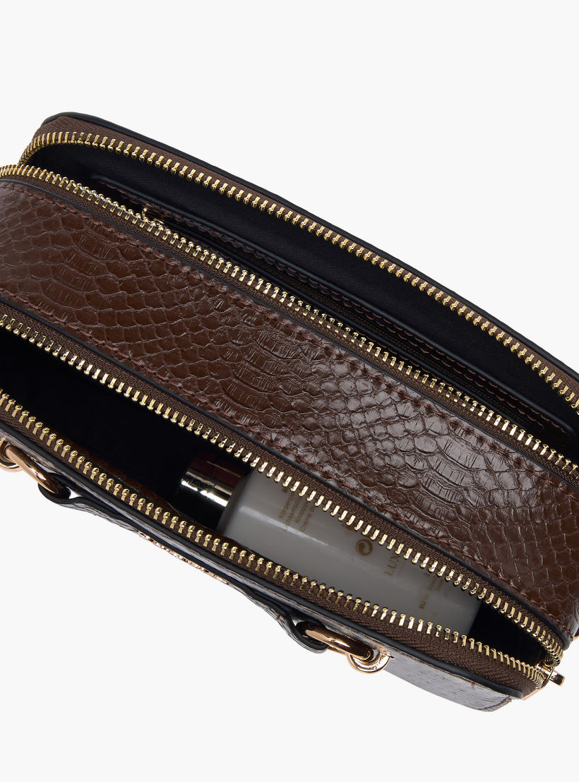 شنطة كروس بودي بارزة الملمس بحزام سلسلة وسحاب إغلاق من بابريكا-women-bagsandwallets-handbags-image-7