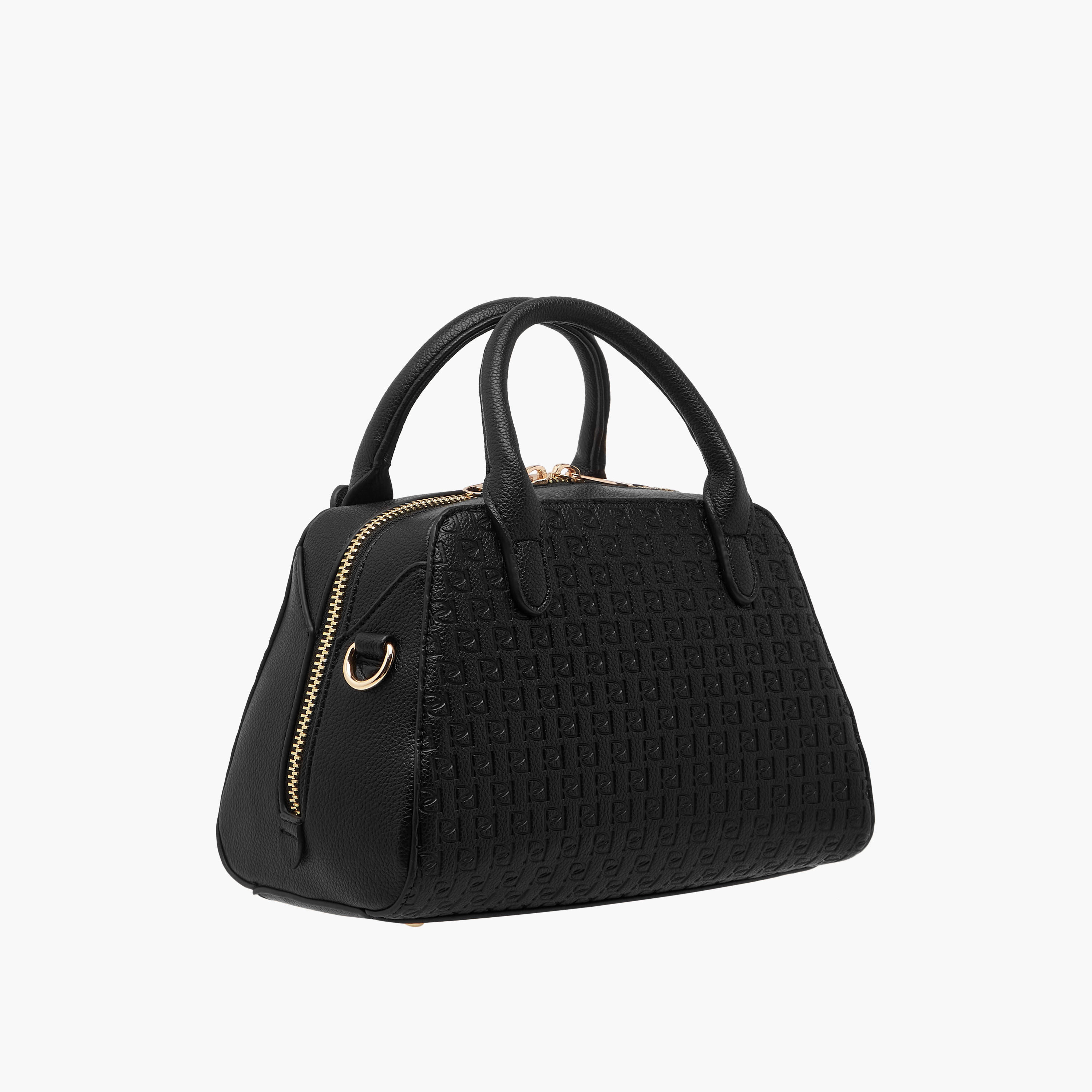 Paprika Monogram Embossed Tote Bag with Double Handles and Detachable Strap-women-bagsandwallets-handbags-image-3