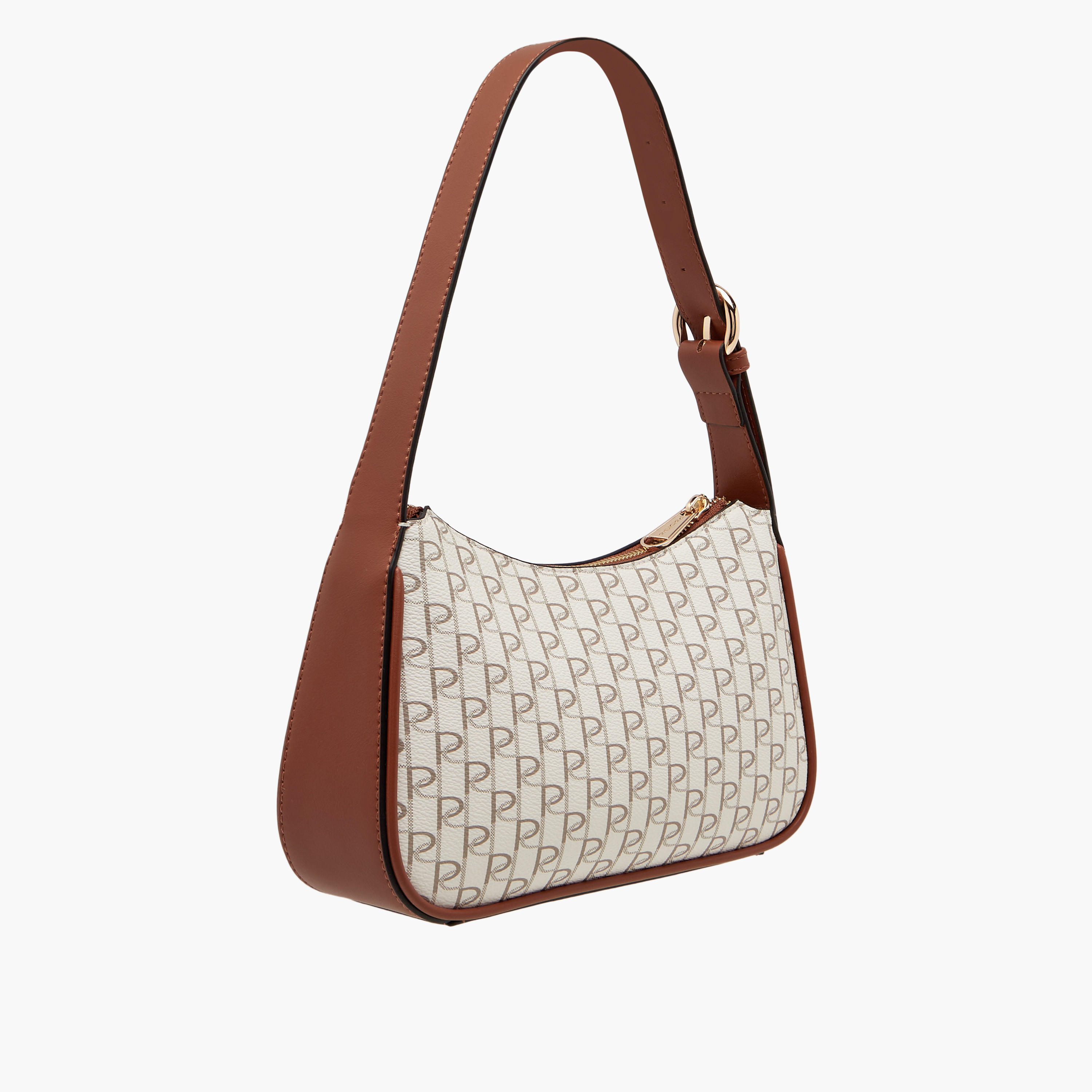 شنطة كتف بطبعات مونوجرام وسحاب إغلاق من بابريكا-women-bagsandwallets-handbags-image-3