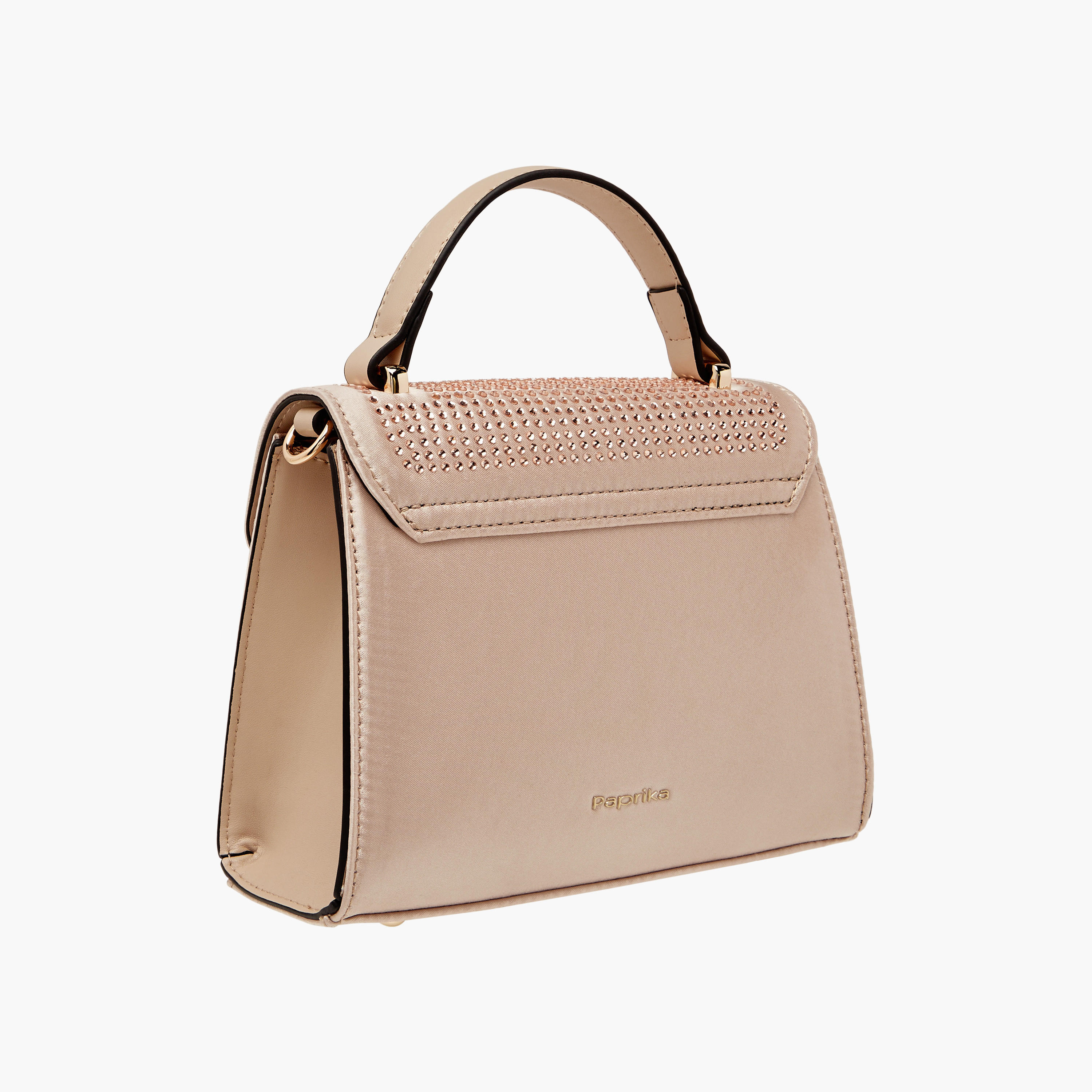 شنطة ساتشيل مزينة بحزام قابل للفصل وطية إغلاق من بابريكا-women-bagsandwallets-handbags-image-3
