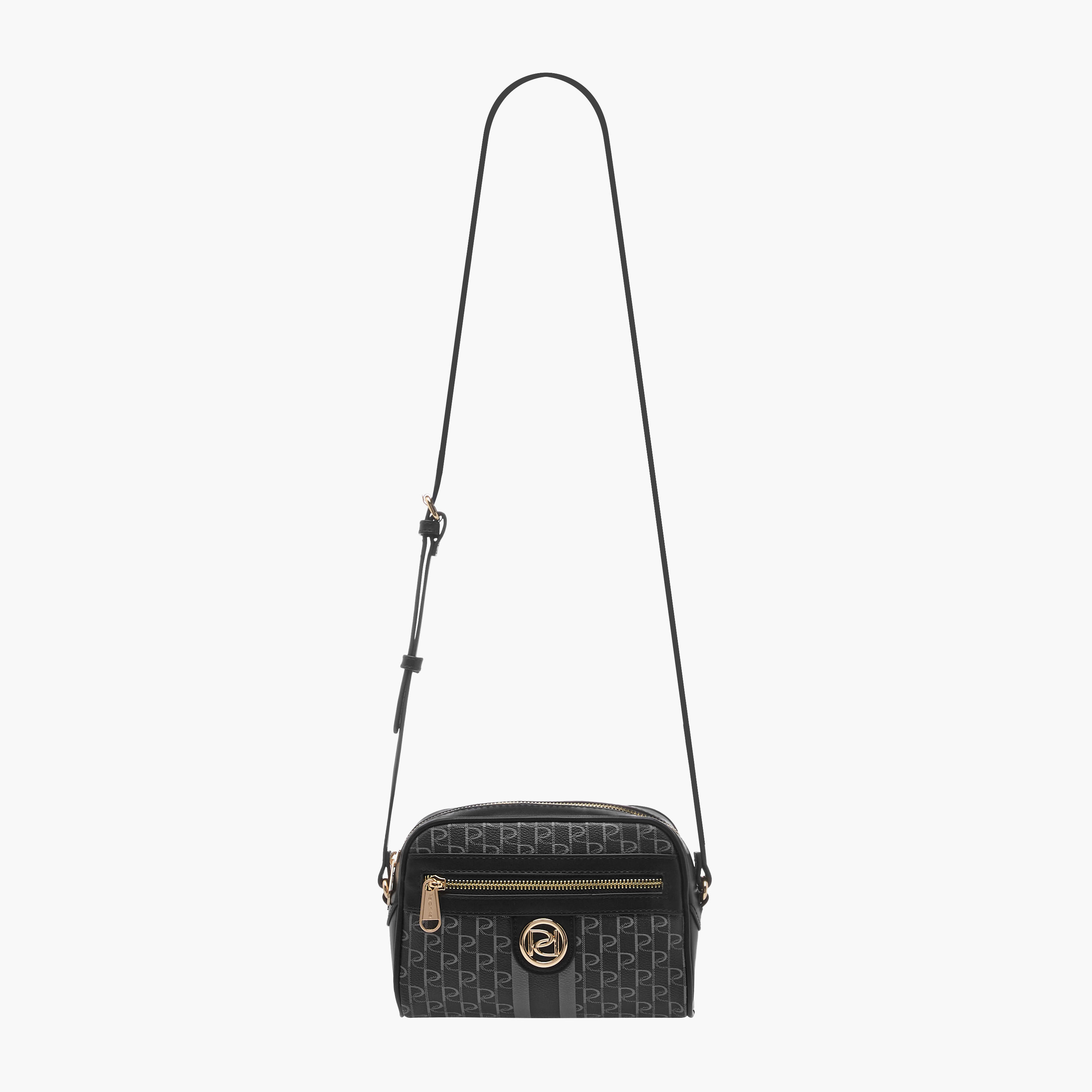 شنطة كروس بودي بطبعات مونوجرام وحزام قابل للتعديل وسحاب إغلاق من بابريكا-women-bagsandwallets-handbags-image-2