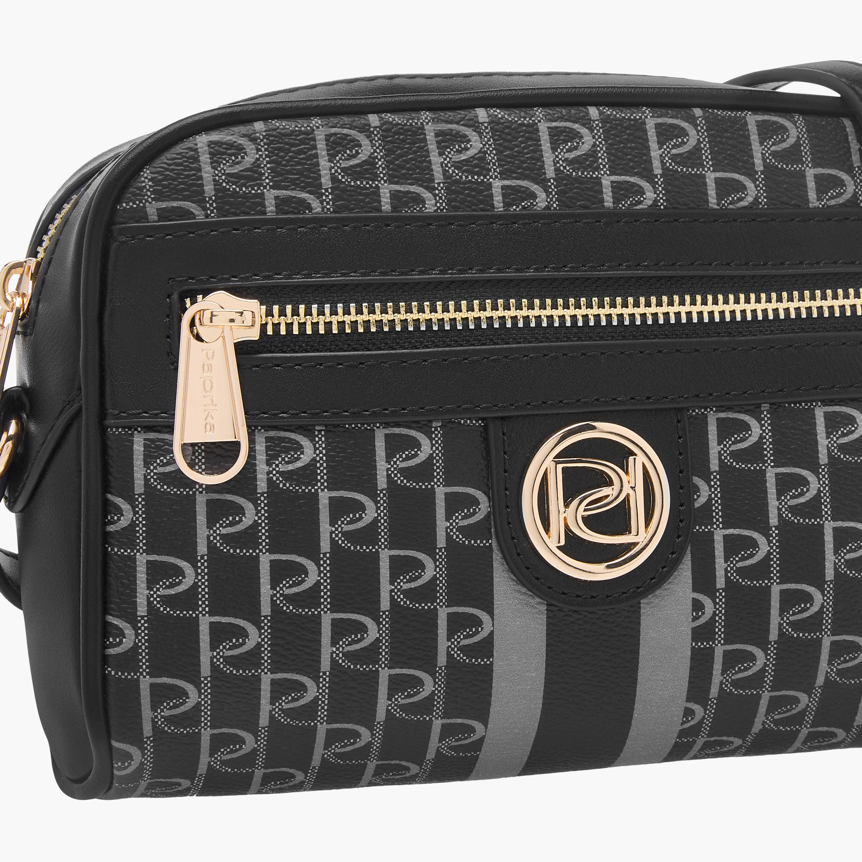 شنطة كروس بودي بطبعات مونوجرام وحزام قابل للتعديل وسحاب إغلاق من بابريكا-women-bagsandwallets-handbags-image-4