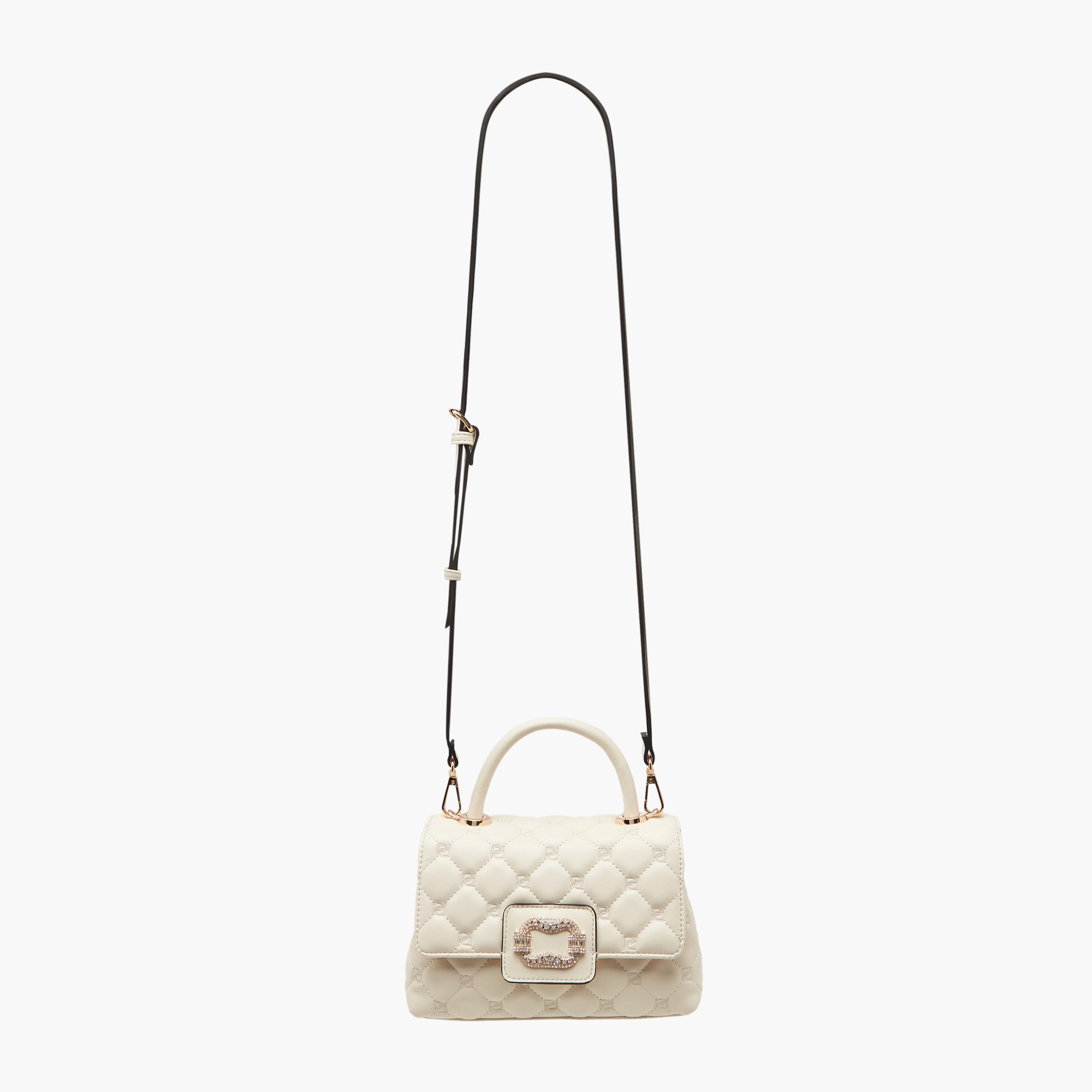Paprika Quilted Satchel Bag with Detachable Strap and Flap Closure-women-bagsandwallets-handbags-image-2