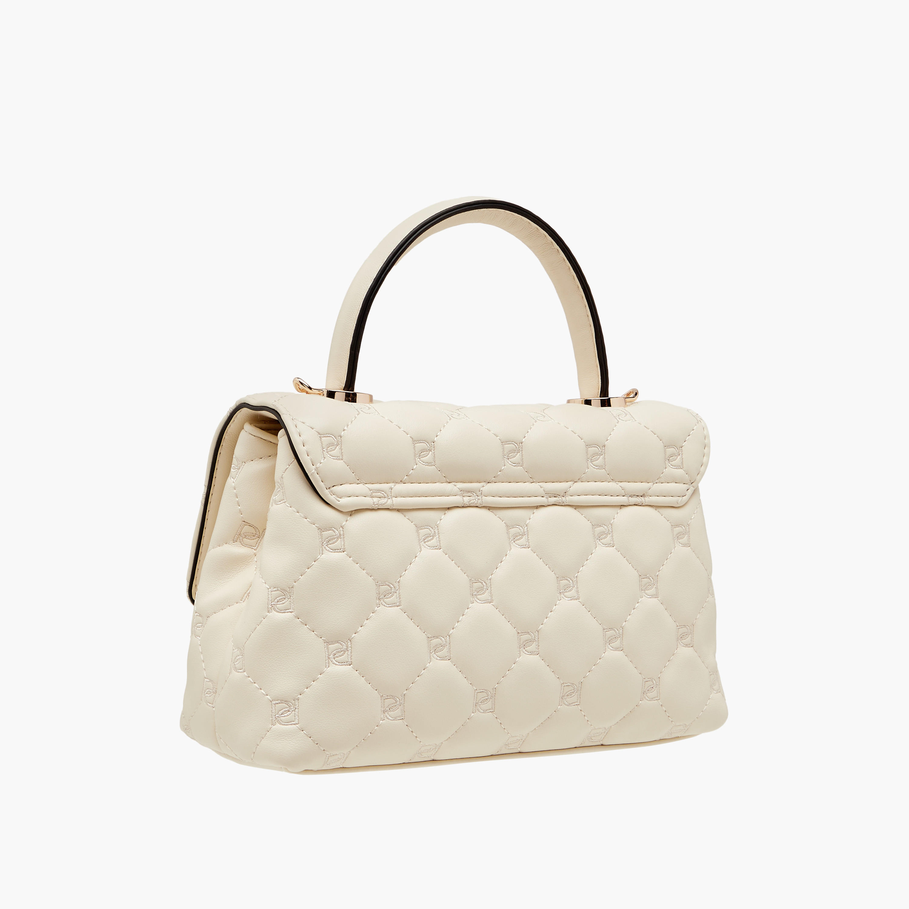 Paprika Quilted Satchel Bag with Detachable Strap and Flap Closure-women-bagsandwallets-handbags-image-3