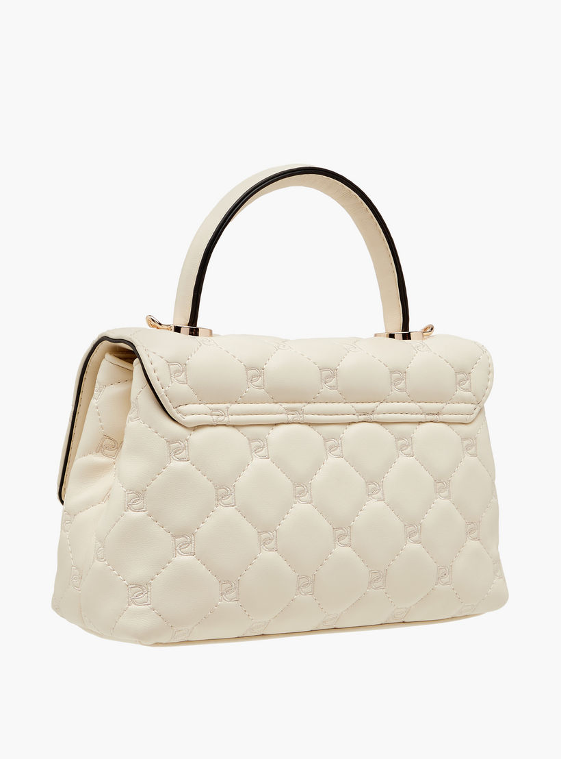 Paprika Quilted Satchel Bag with Detachable Strap and Flap Closure-women-bagsandwallets-handbags-image-3