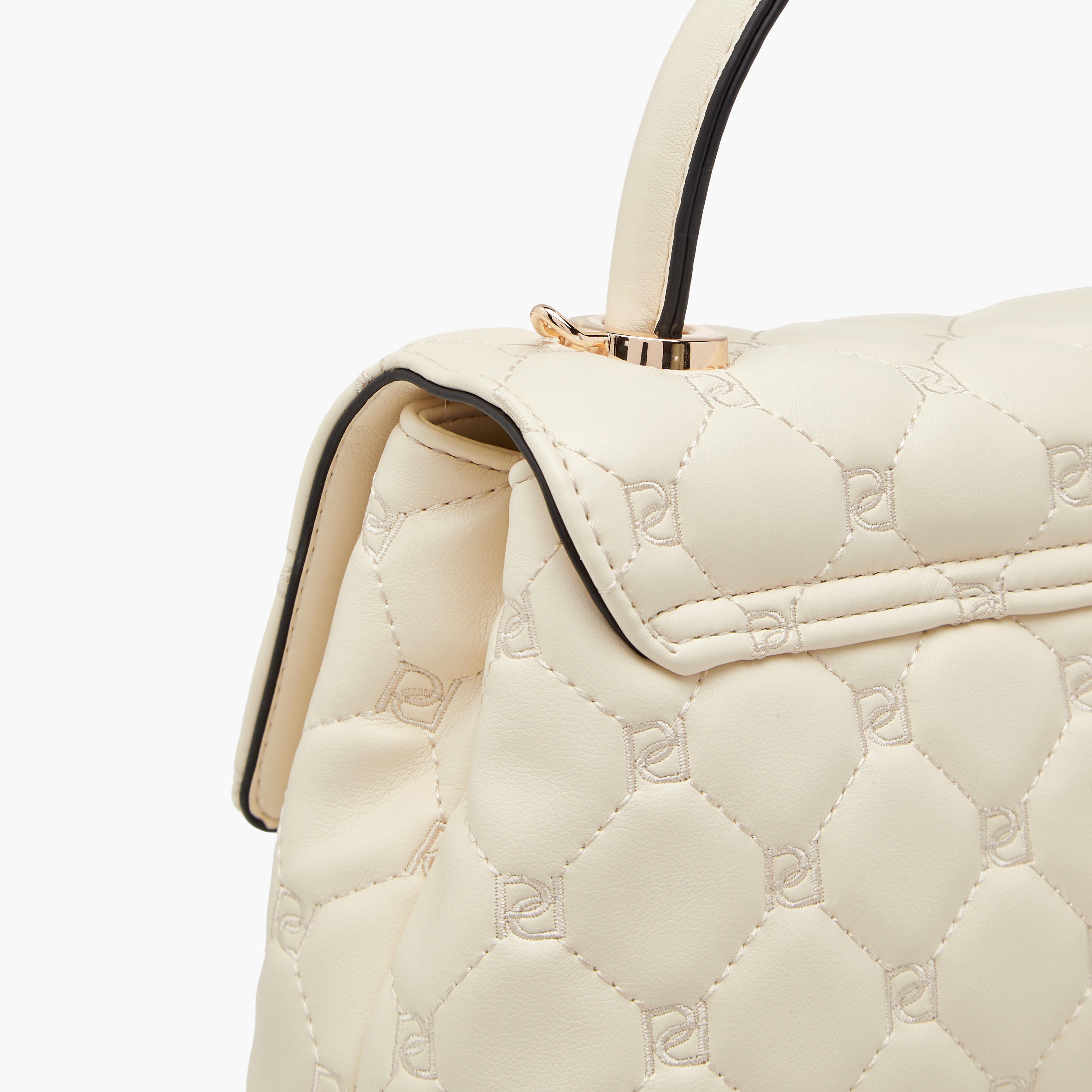Paprika Quilted Satchel Bag with Detachable Strap and Flap Closure-women-bagsandwallets-handbags-image-5