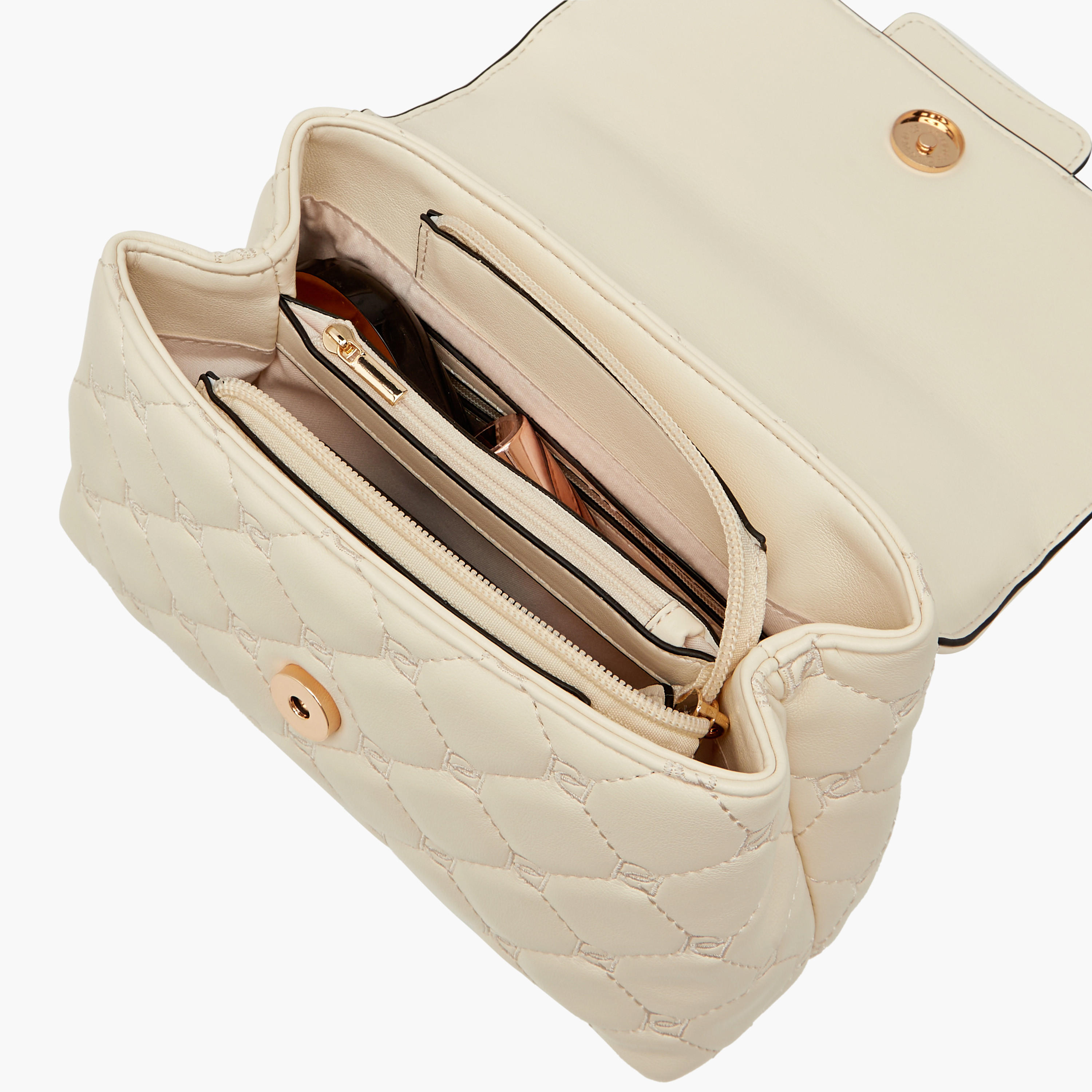 Paprika Quilted Satchel Bag with Detachable Strap and Flap Closure-women-bagsandwallets-handbags-image-7