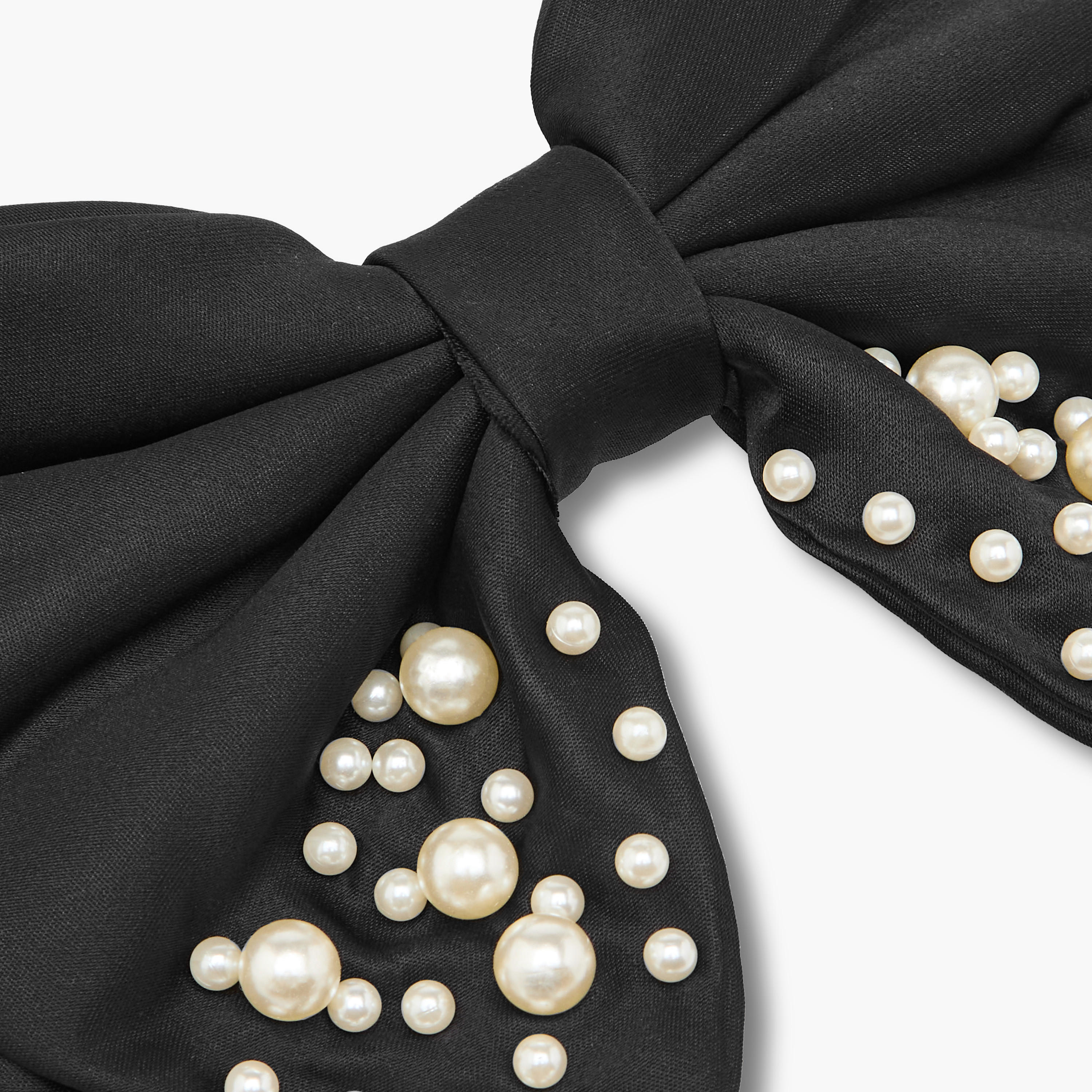 Pearl Embellished Bow Barrette Hair Clip-women-hairaccessories-clips-image-3