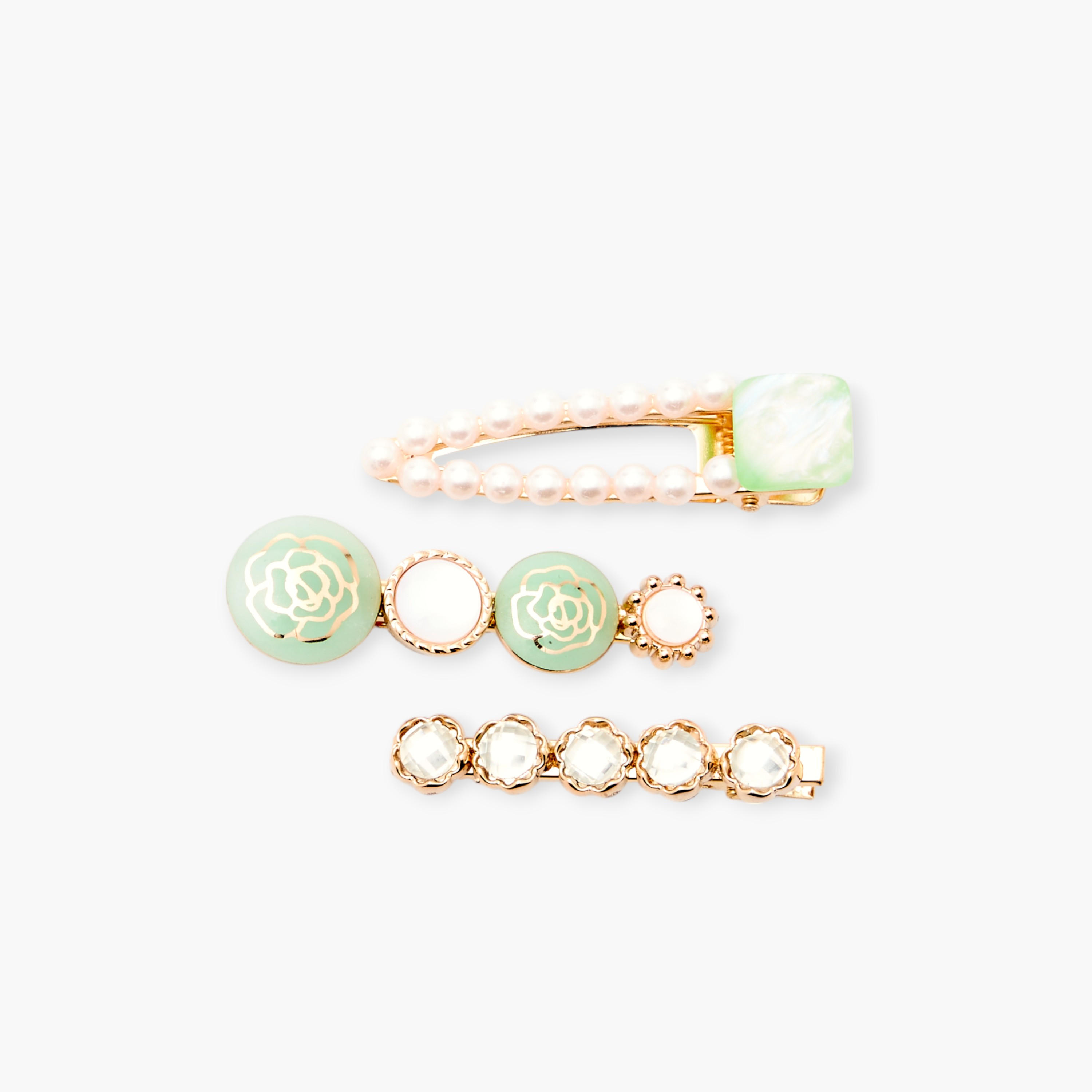 Embellished Hair Clip - Set of 3-women-hairaccessories-hairpins-image-3
