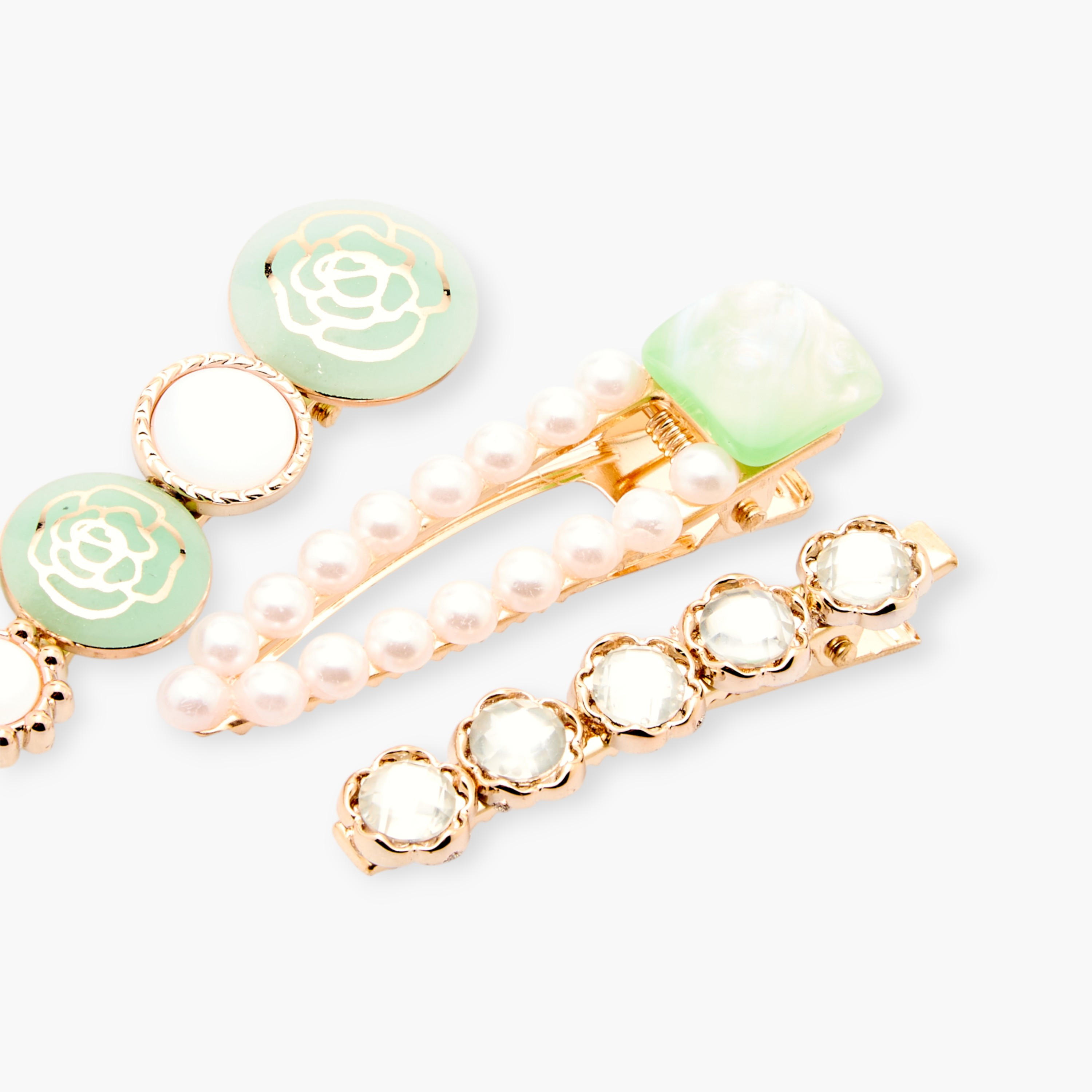 Embellished Hair Clip - Set of 3-women-hairaccessories-hairpins-image-7