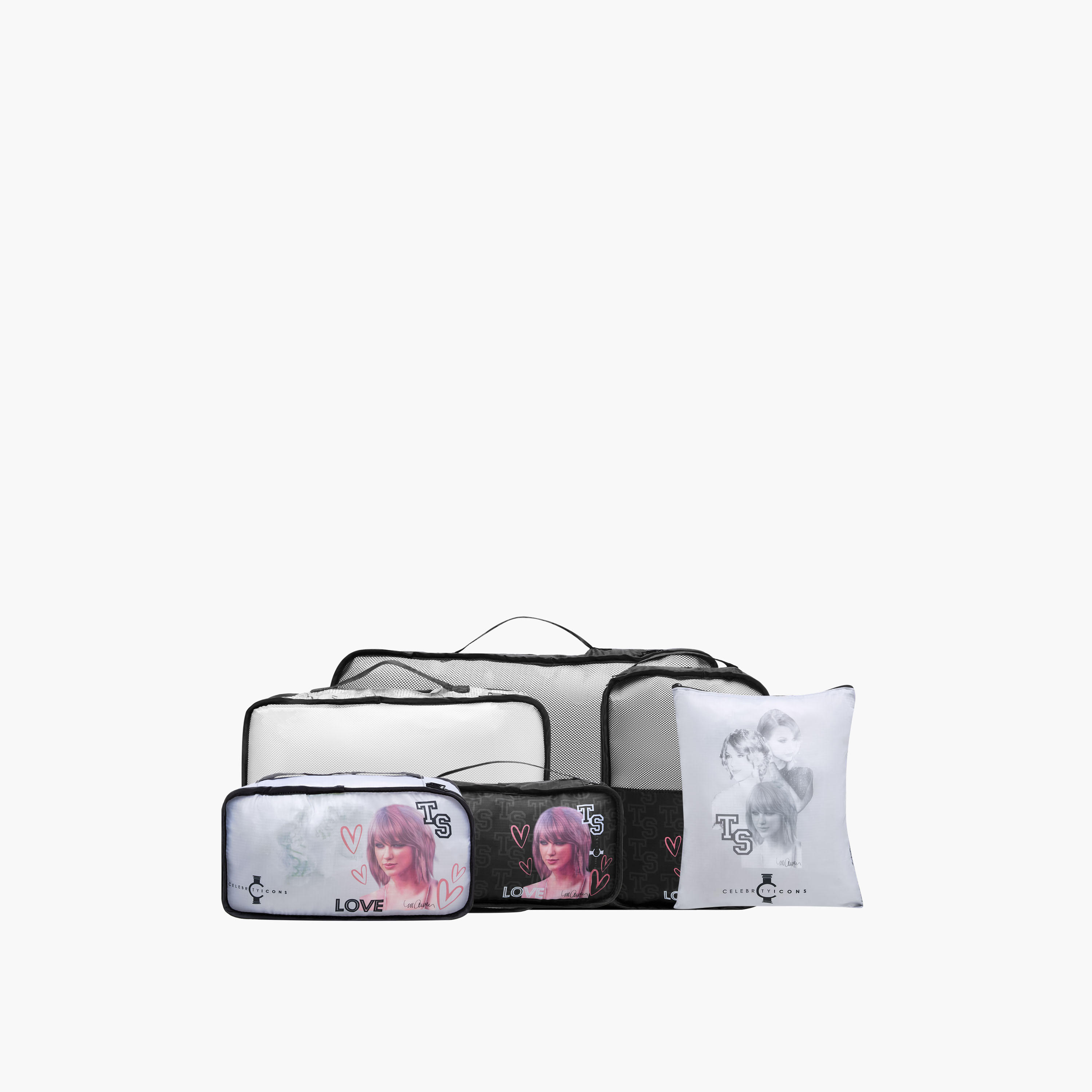 Celebrity Icon Taylor Swift 6-Piece Travel Organiser Bag Set-travel-accessories-image-1