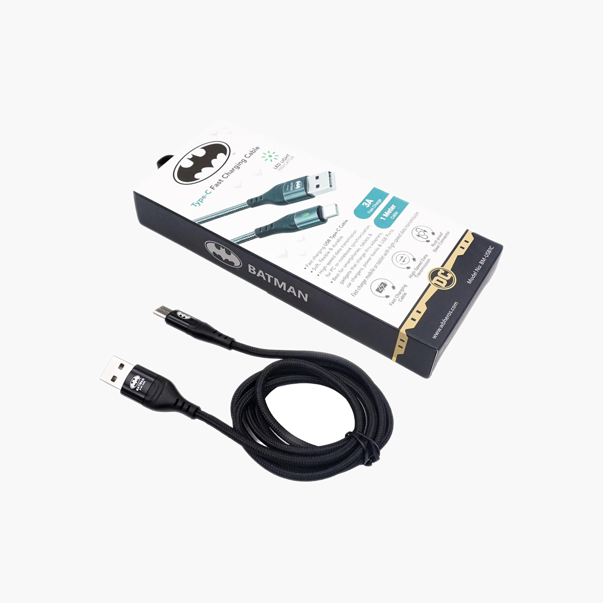 Touchmate Batman USB Type-C Cable-electronics-accessories-image-1