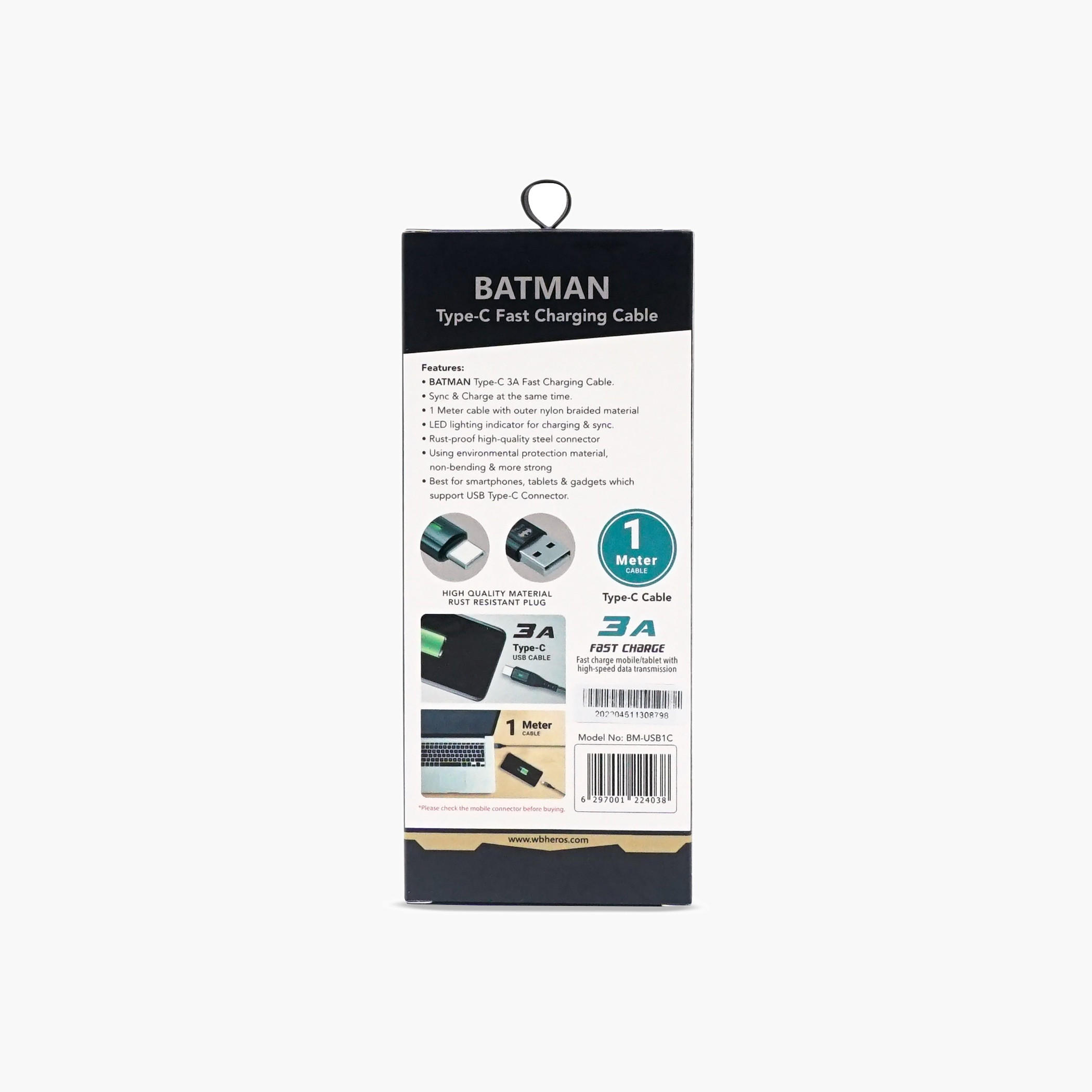 Touchmate Batman USB Type-C Cable-electronics-accessories-image-7