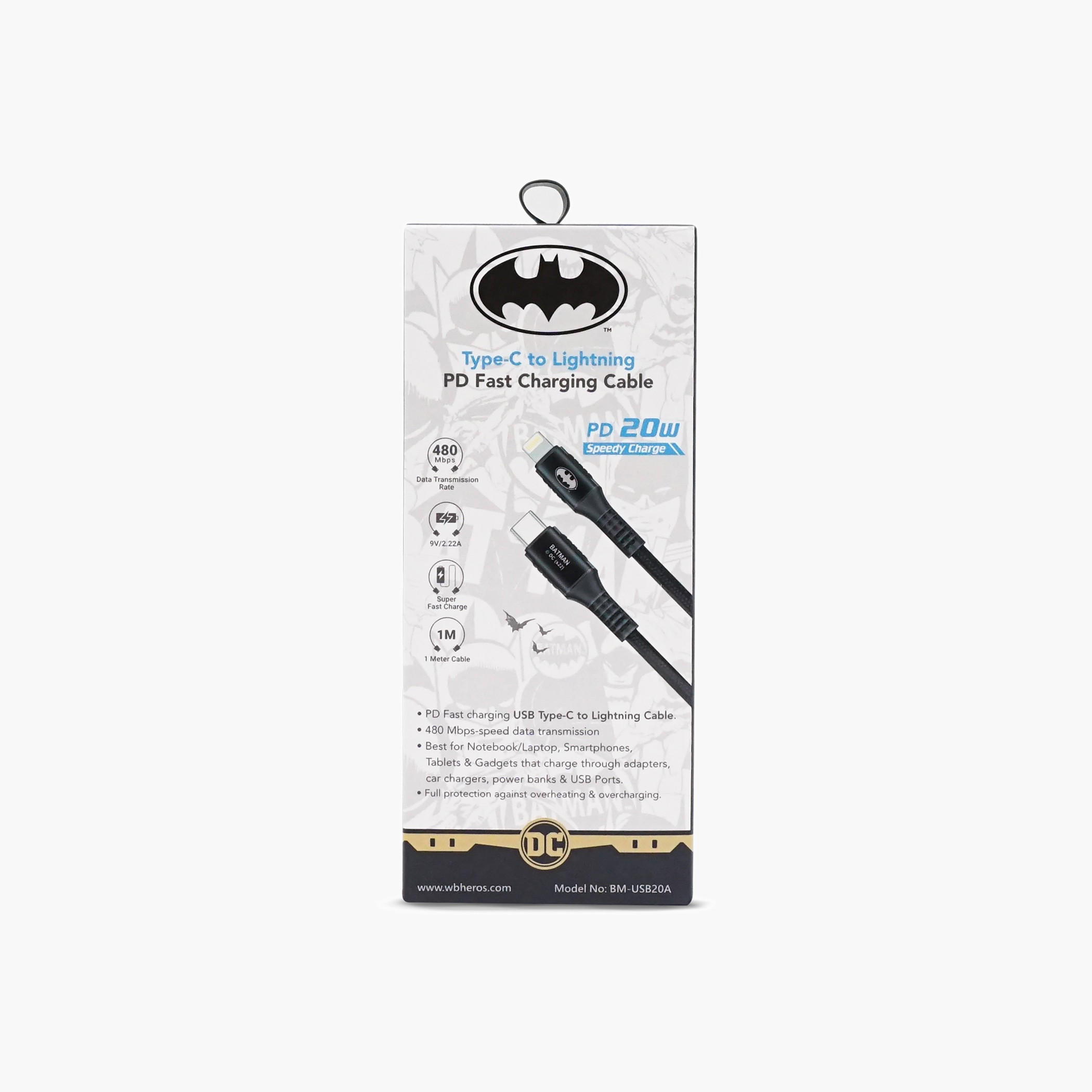 Touchmate Batman Braided Type-C Lightning Cable-electronics-accessories-image-3