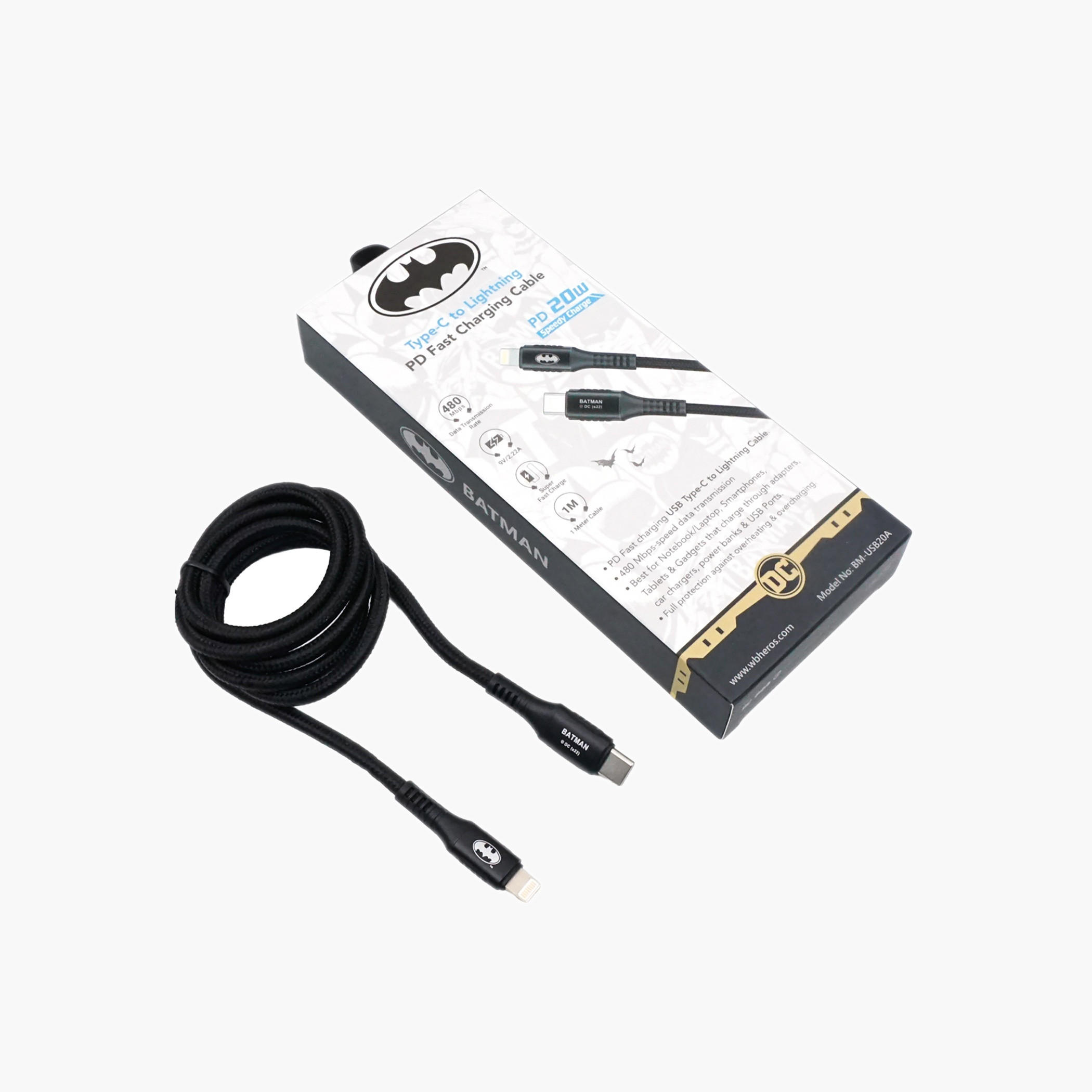 Touchmate Batman Braided Type-C Lightning Cable-electronics-accessories-image-7
