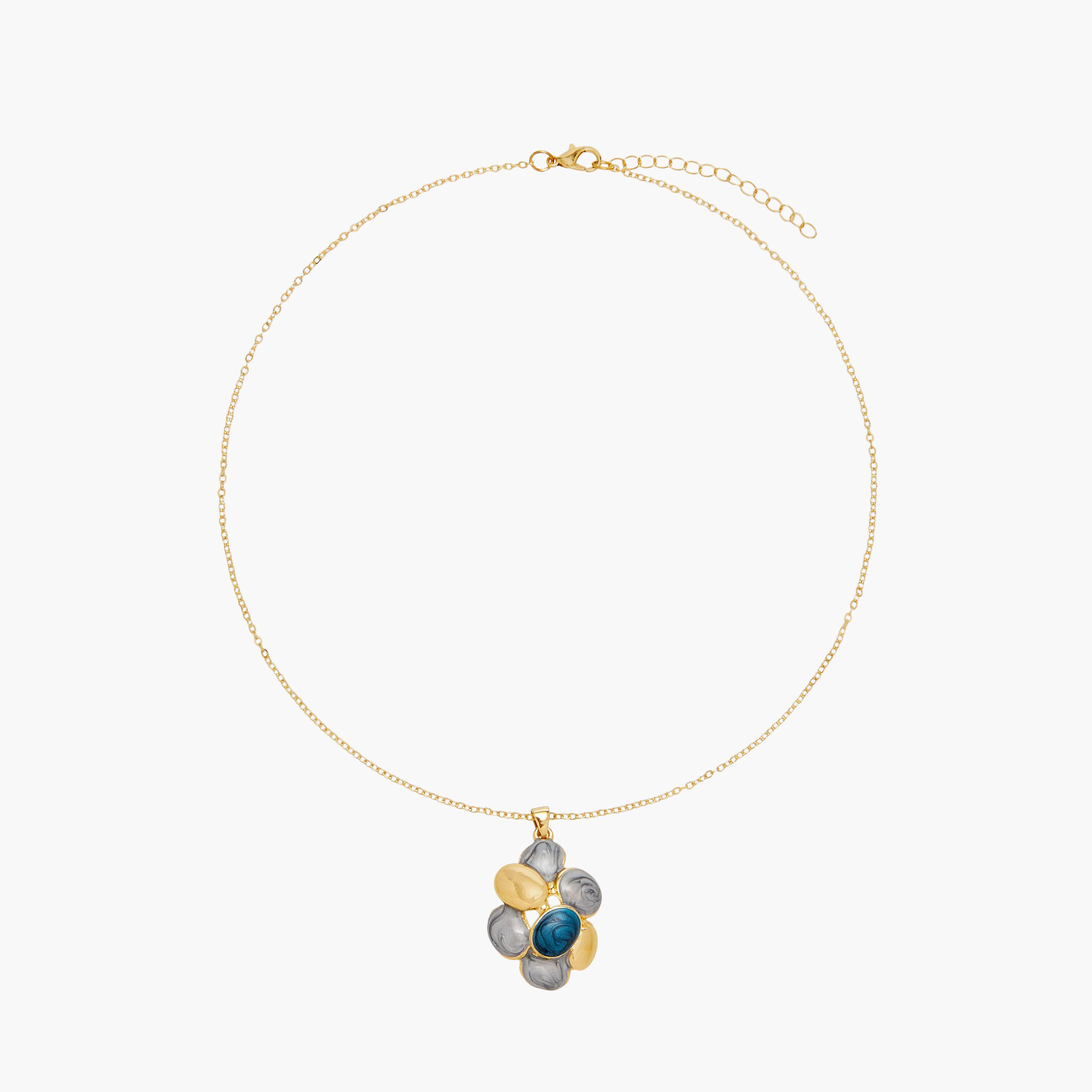 Embellished Floral Pendant Necklace and Earrings Set-women-watchesandjewellery-jewellery-jewellerysets-image-2