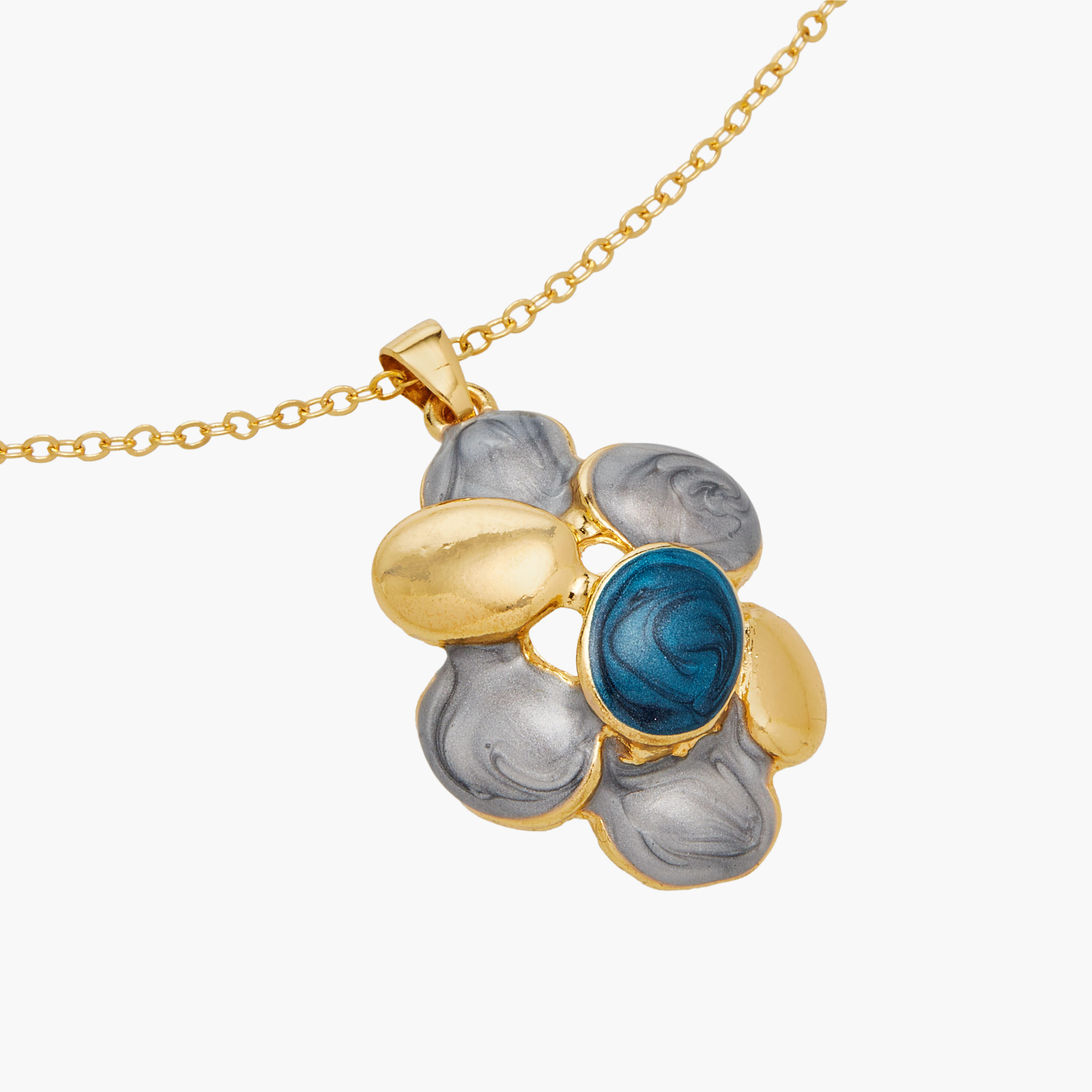 Embellished Floral Pendant Necklace and Earrings Set-women-watchesandjewellery-jewellery-jewellerysets-image-5