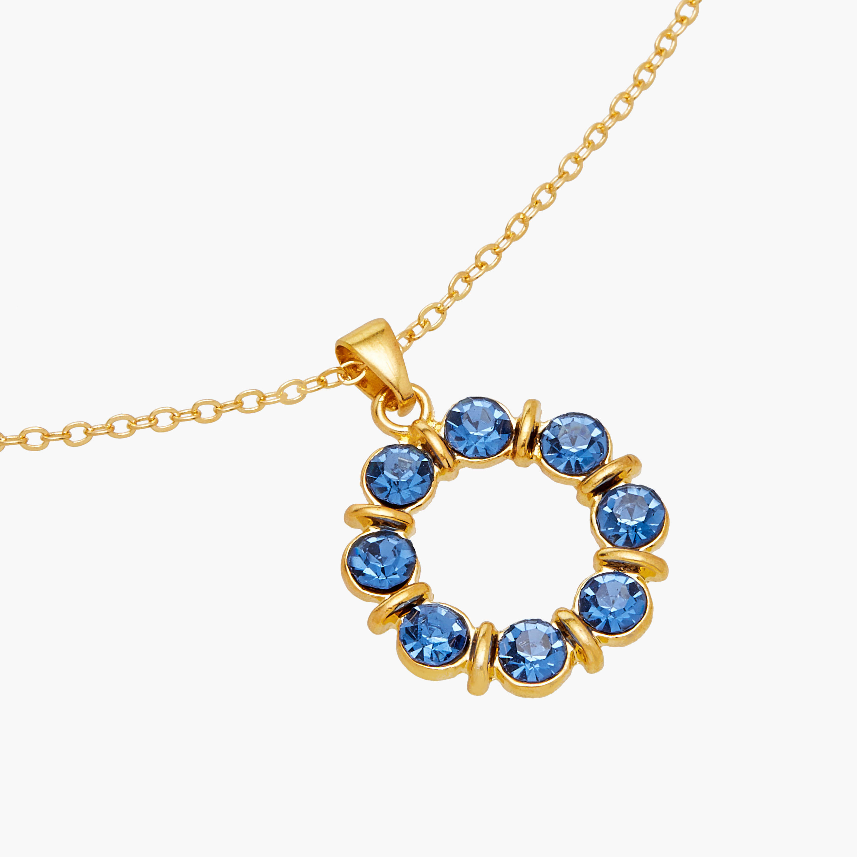 Cubic Zirconia Embellished Pendant Necklace and Earrings Set-women-watchesandjewellery-jewellery-jewellerysets-image-5