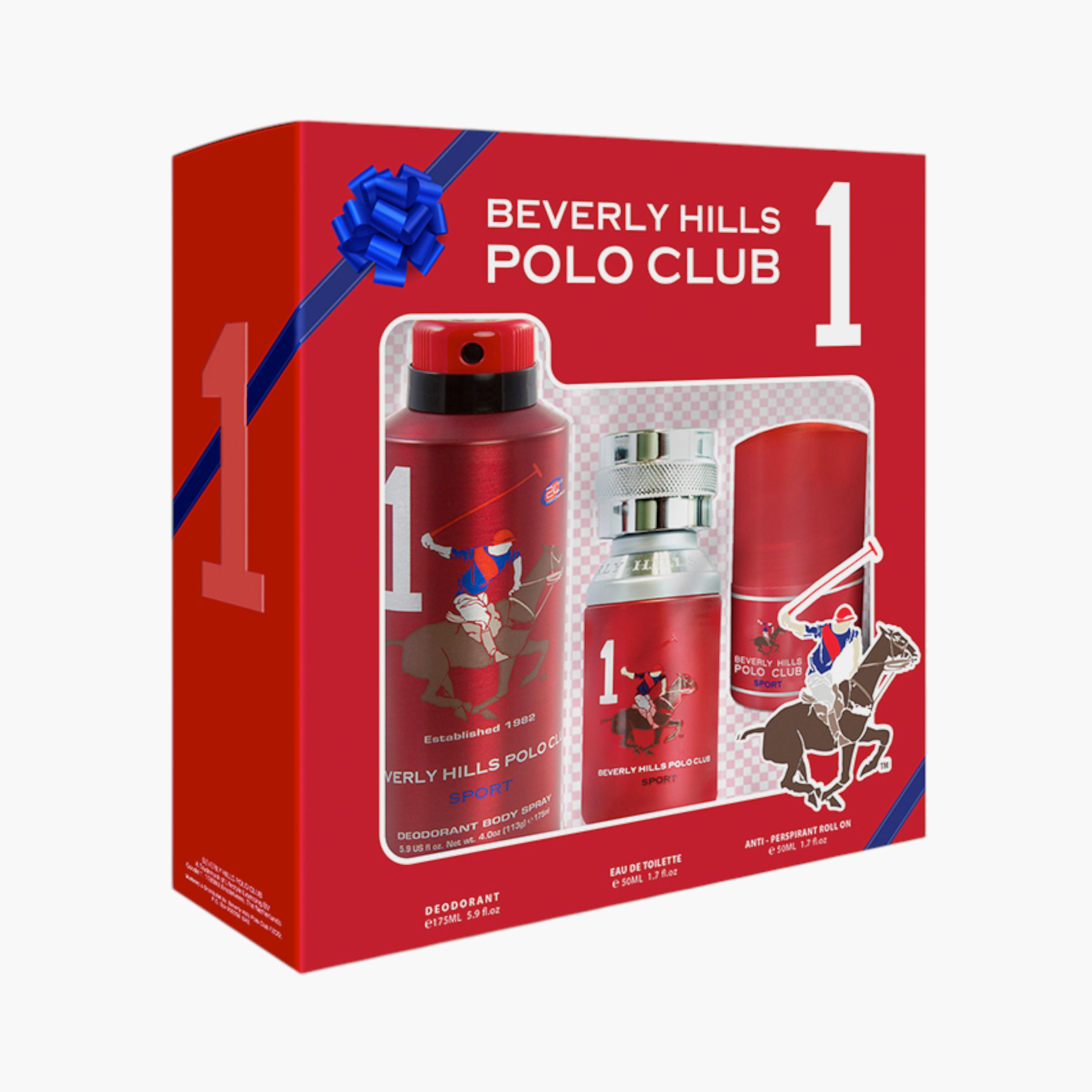 Beverly Hills Polo Club Sport No.1 3-Piece Perfume Gift Set For Men-beautyandpersonalcare-giftsets-image-1