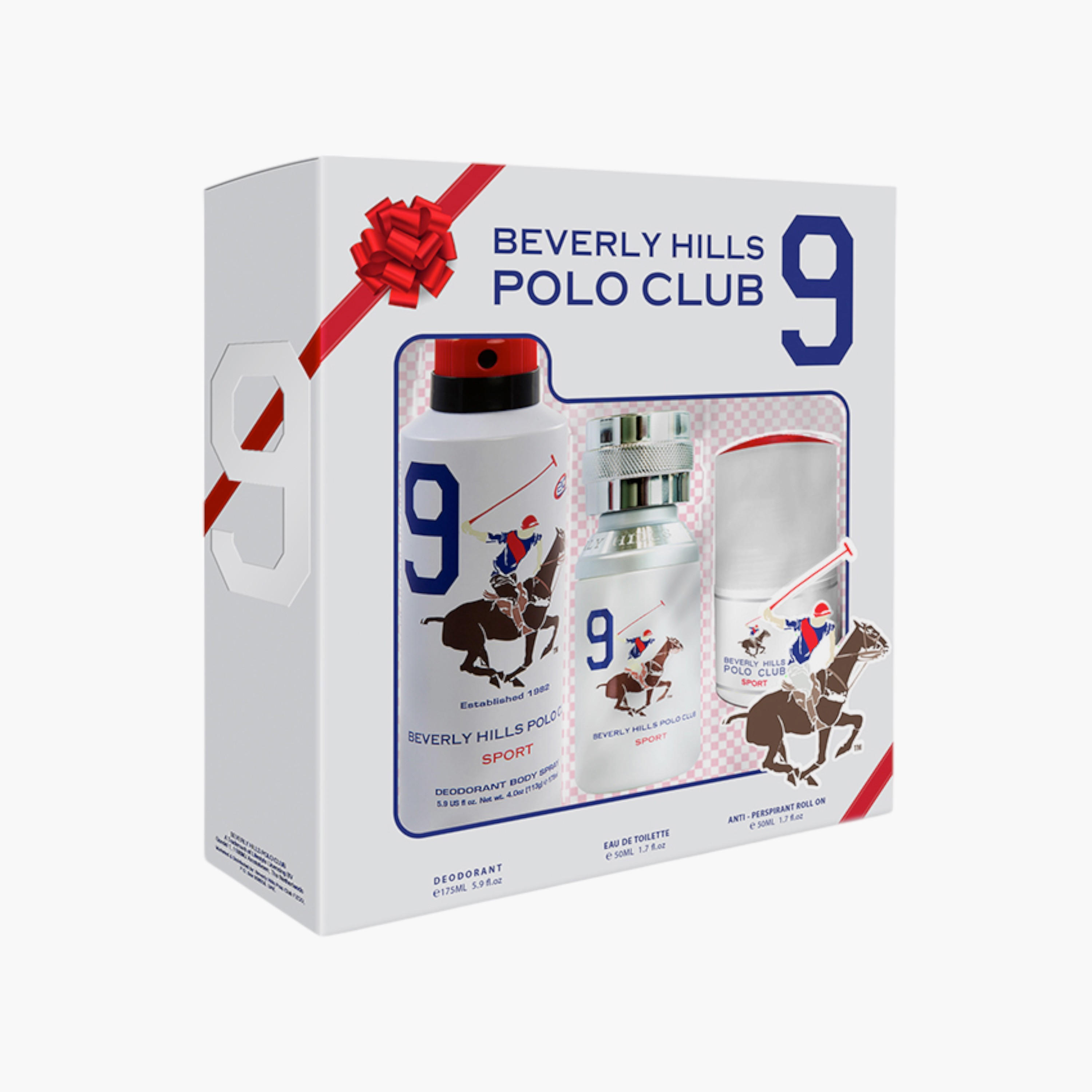Beverly Hills Polo Club Sport No.9 3-Piece Perfume Gift Set For Men-beautyandpersonalcare-giftsets-image-1