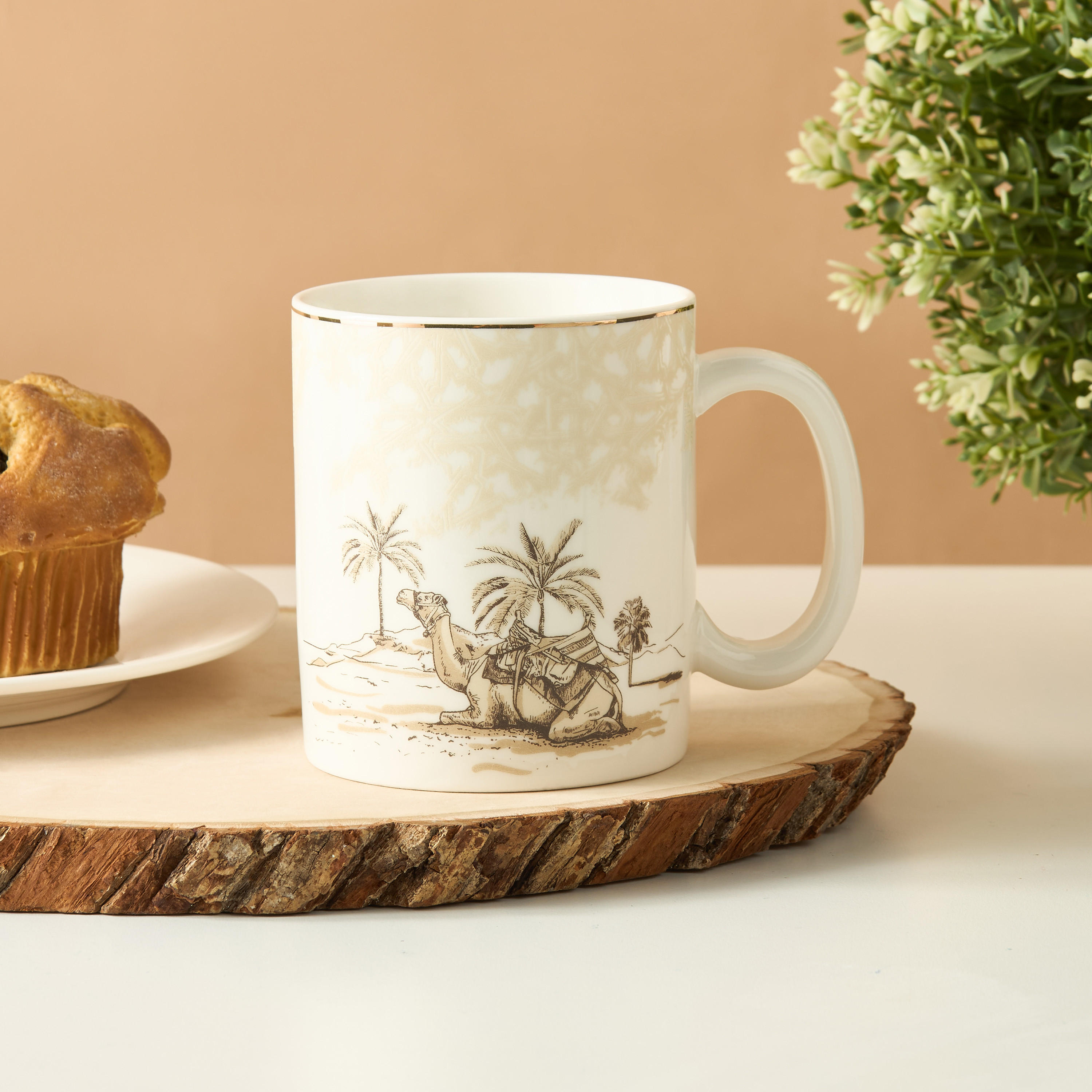 Camel Print New Bone China Mug with Handle - 380 ml-household-dining-teaandcoffee-mugsandcups-image-1
