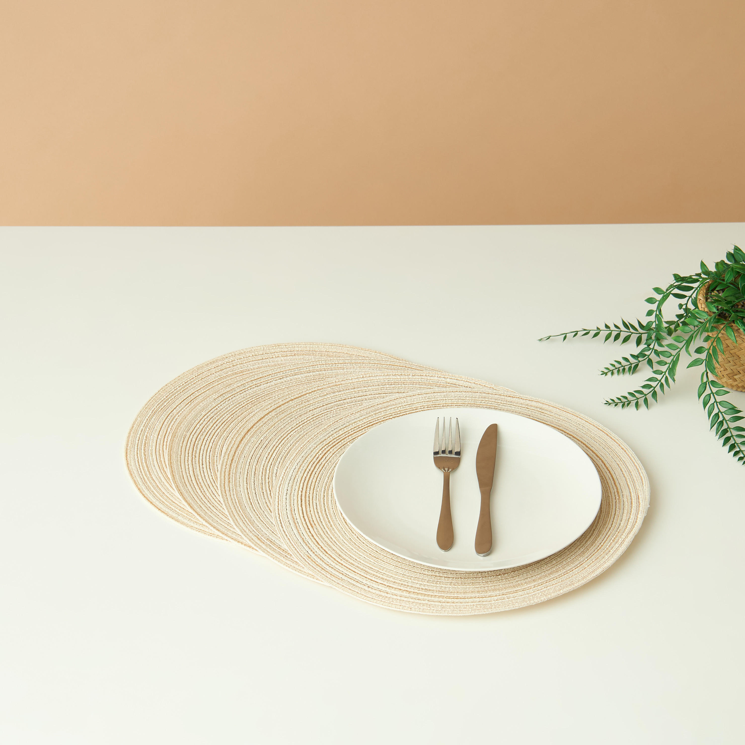 Textured 4-Piece Placemat Set - 38 cms-household-dining-tablelinen-placemats-image-2