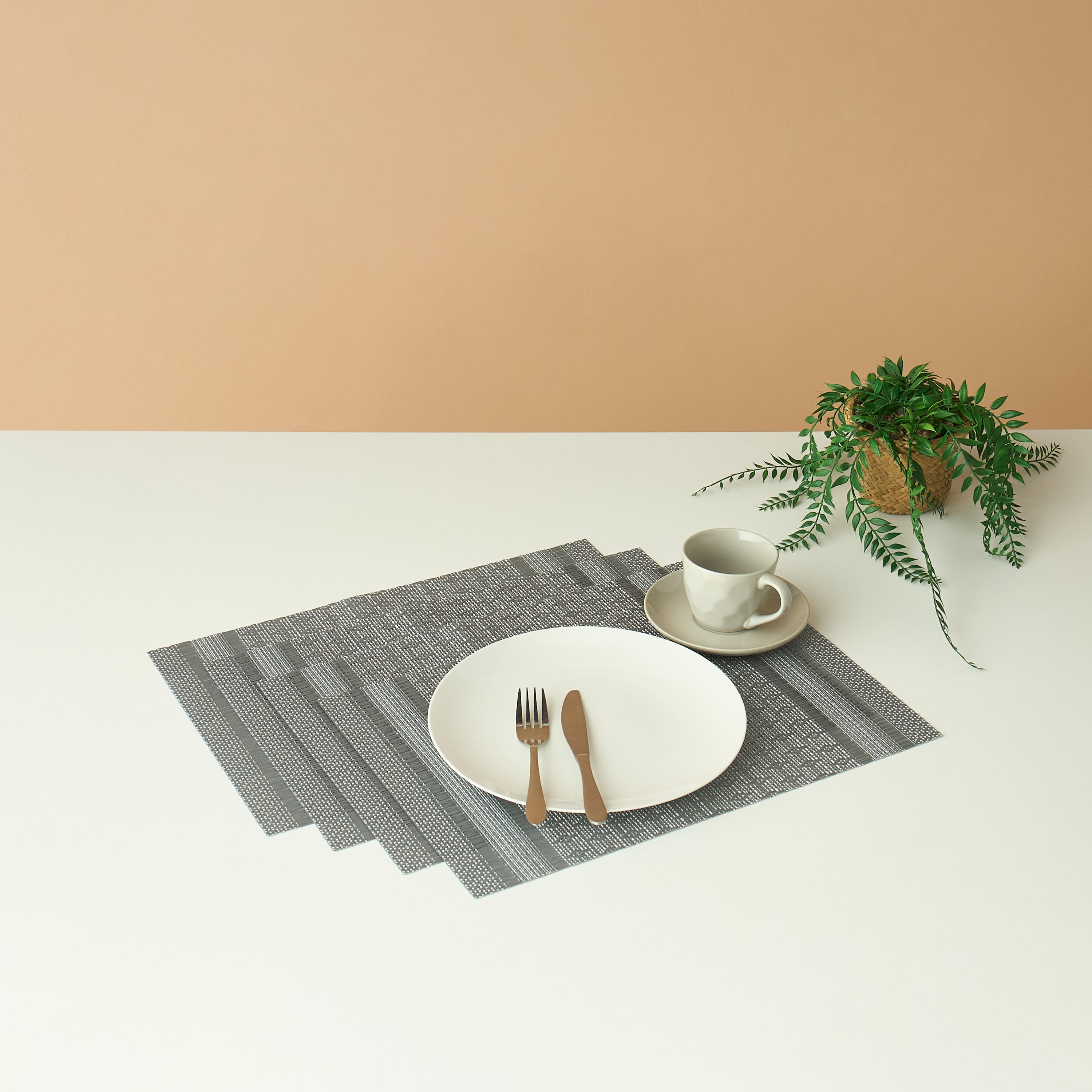 Textured 4-Piece Placemat Set - 30x45 cms-household-dining-tablelinen-placemats-image-1