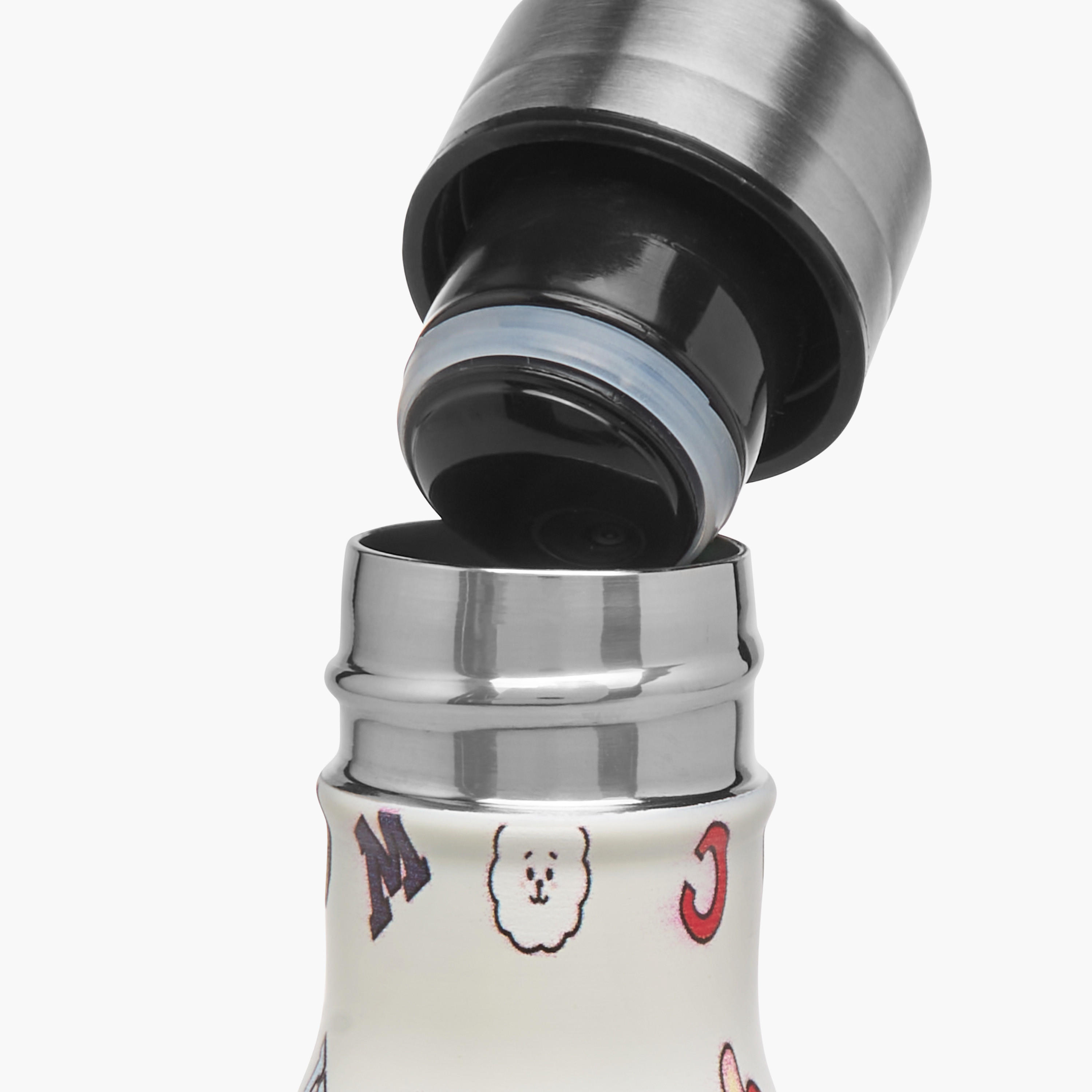 BT21 Printed Stainless Steel Water Bottle with Lid - 500 ml-school-waterbottles-image-5